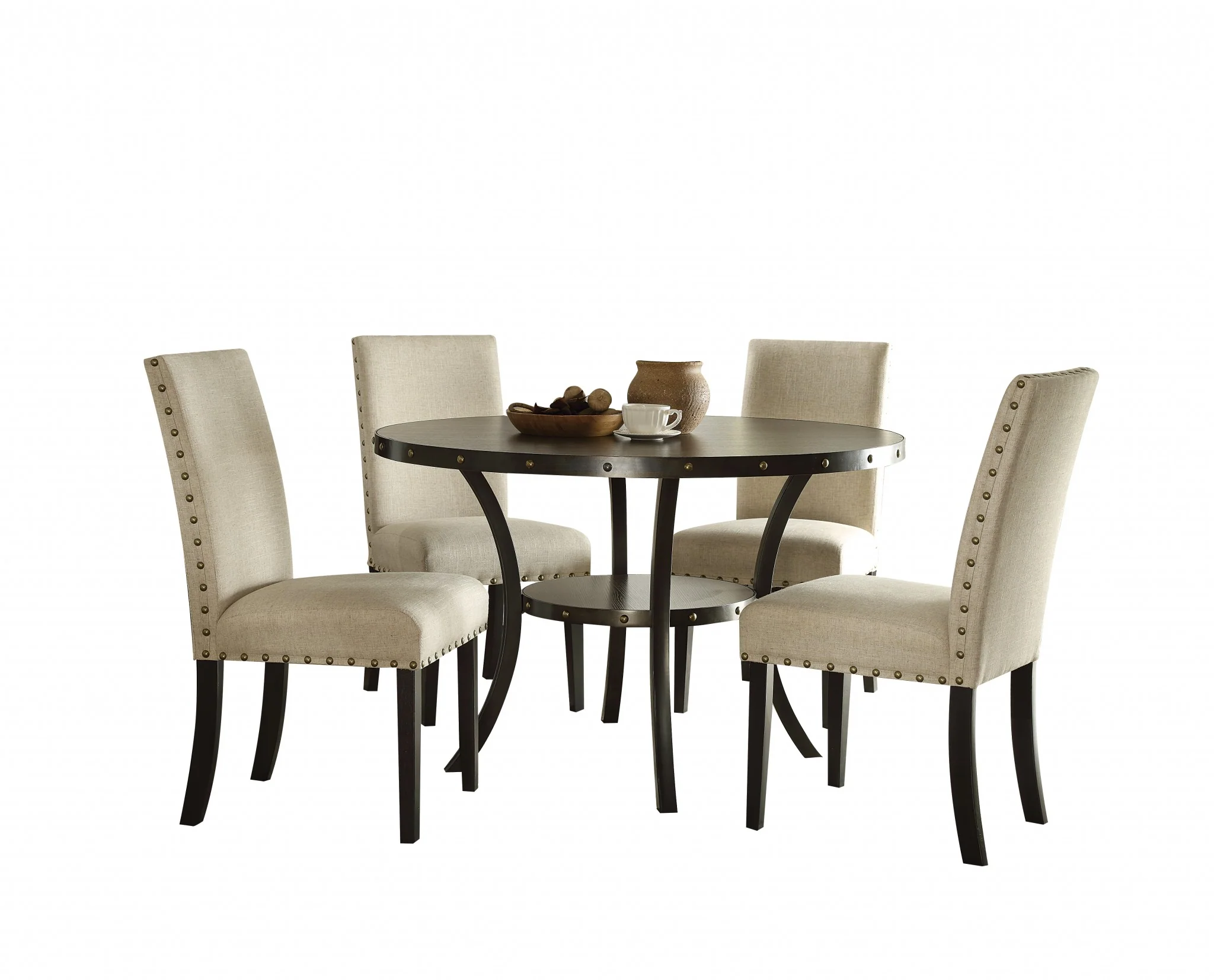 48' Oak Round Dining Table By Homeroots - Image 3