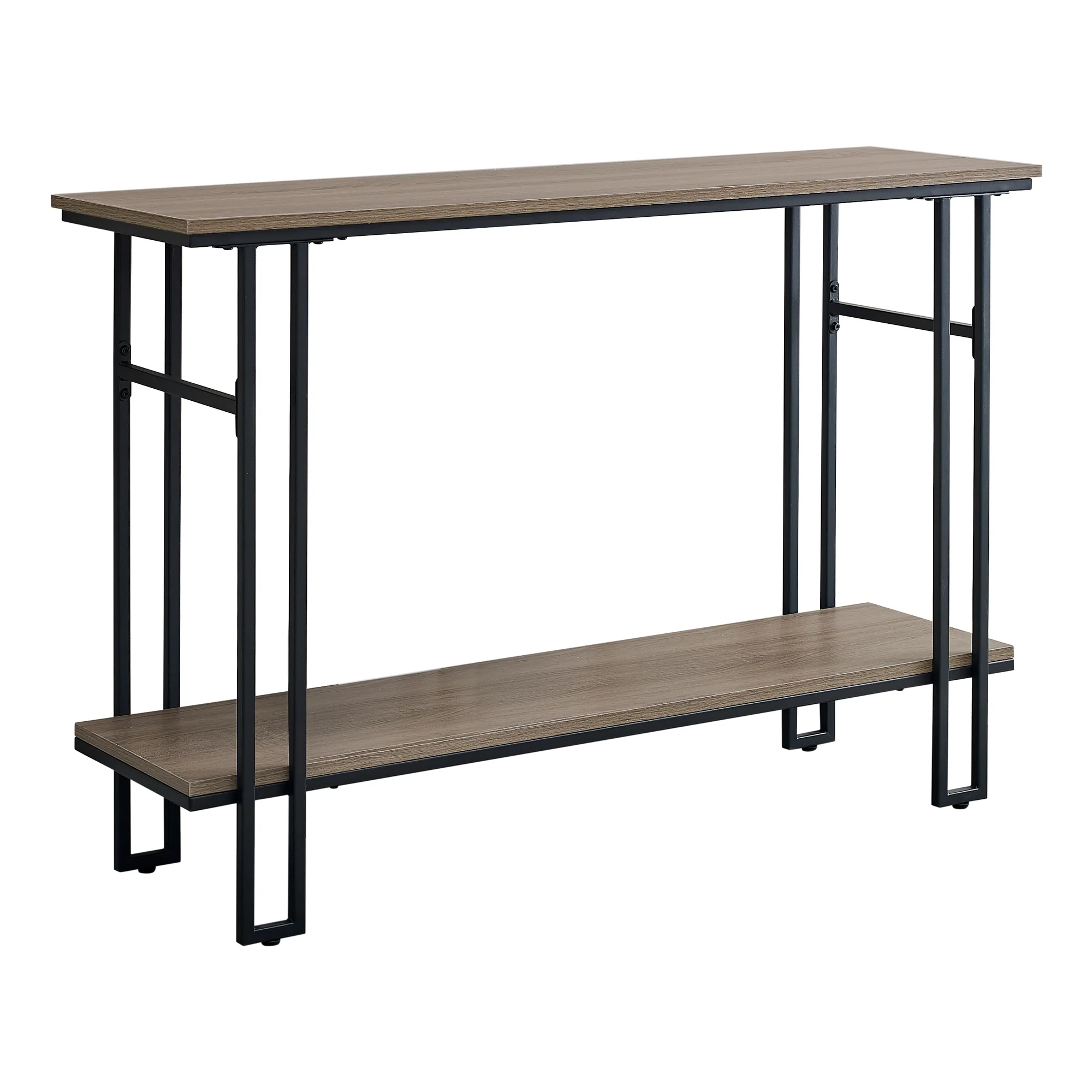48" Rectangular GreywithBlack Metal Hall Console Accent Table By Homeroots - Image 5