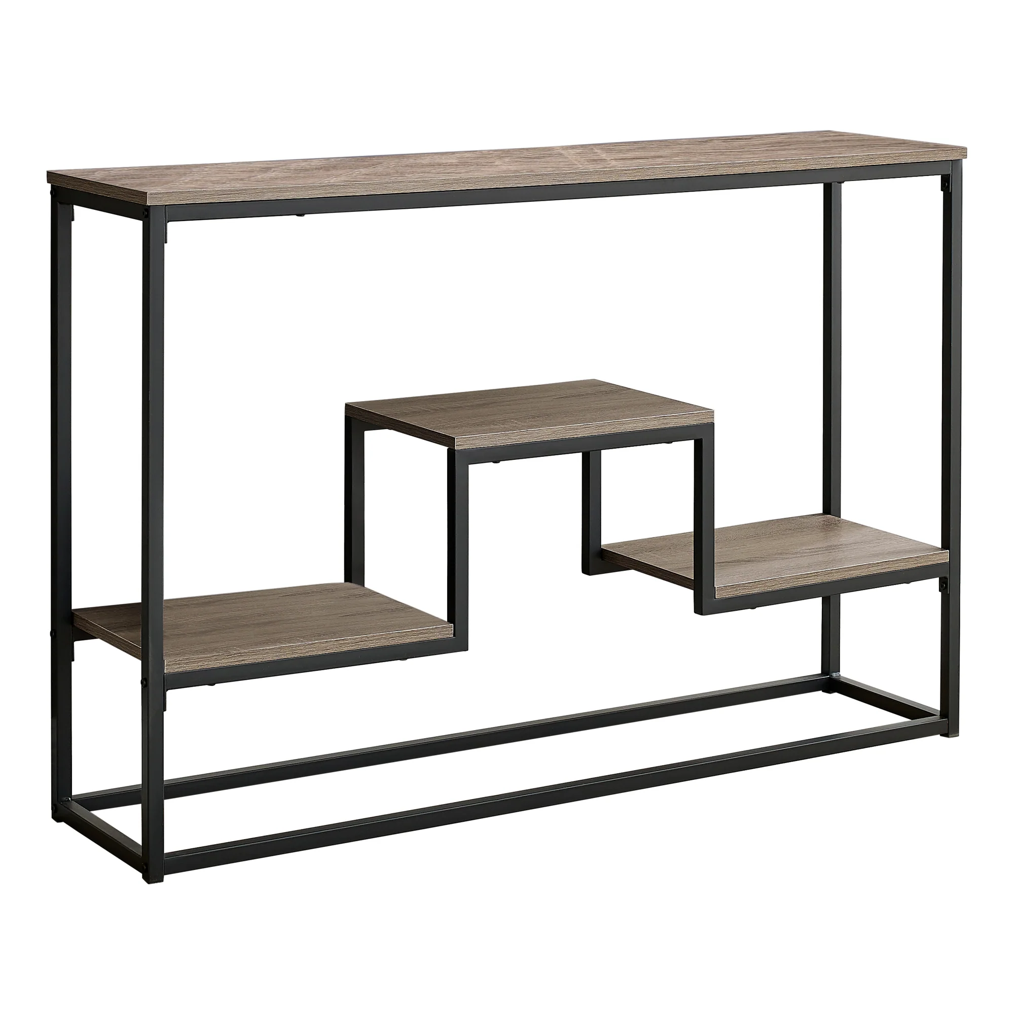 48" Rectangular Taupe Wood Look Hall Console Accent Table By Homeroots - Image 2