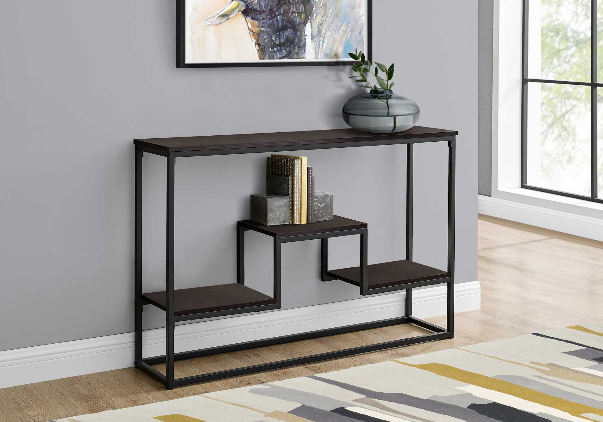 48" Rectangular Taupe Wood Look Hall Console Accent Table By Homeroots - Image 7