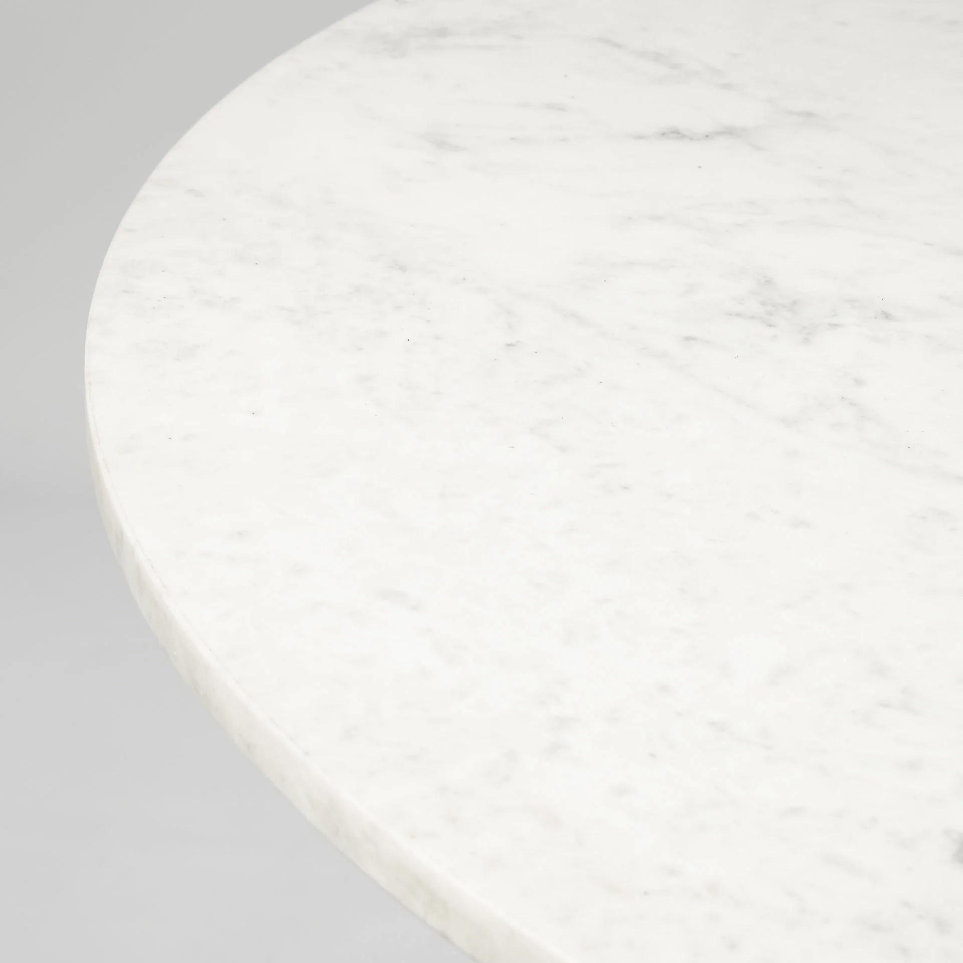 48' Round White Marble Top With Black Metal Base Dining Table By Homeroots - Image 5