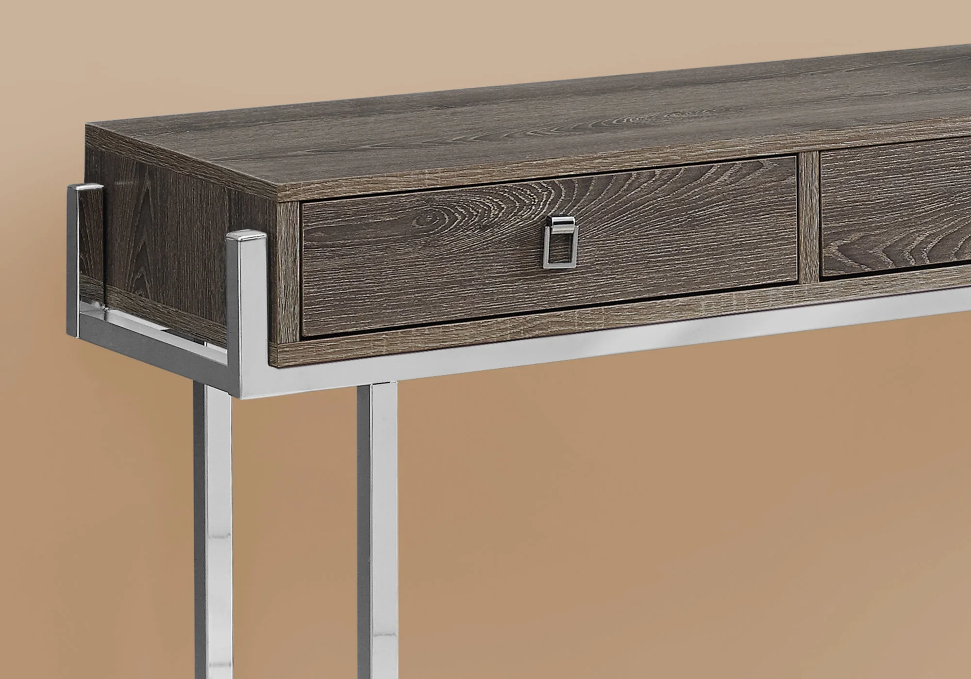 48" Taupe And Silver Console Table By Homeroots - Image 2