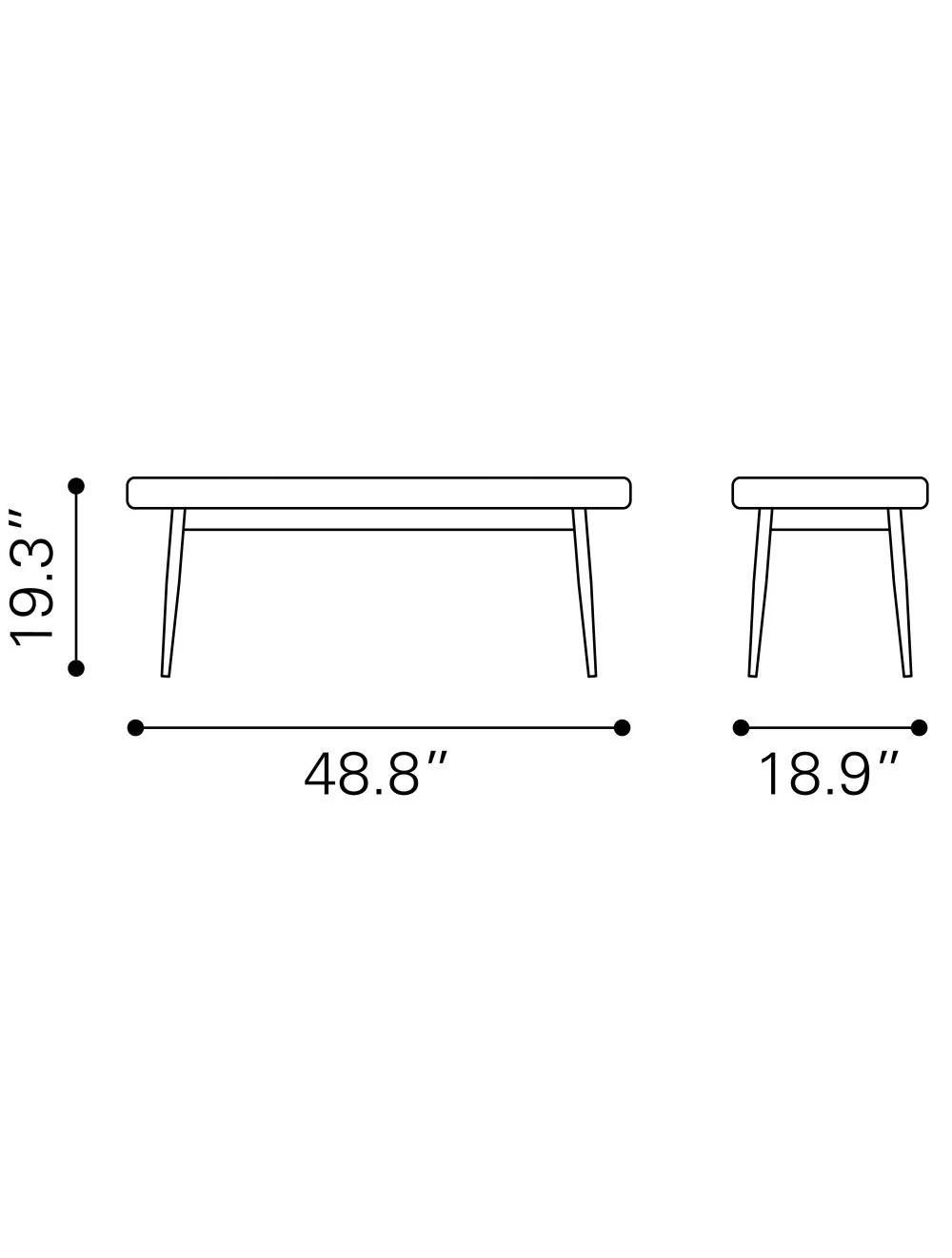 49" Gray And Black Upholstered Velvet Bench By Homeroots - Image 8
