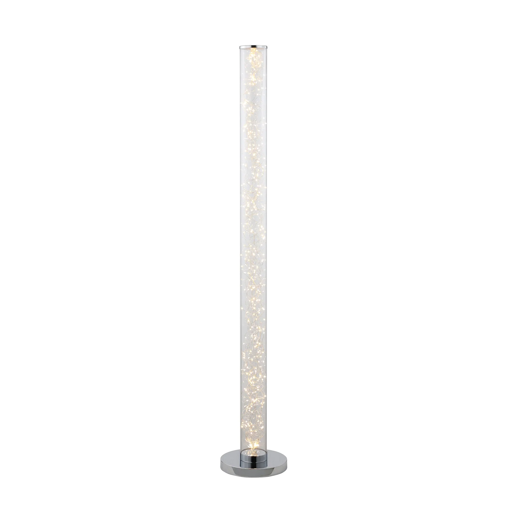 49" Steel LED Column Floor Lamp With Clear Drum Shade By Homeroots - 431803 - Image 2