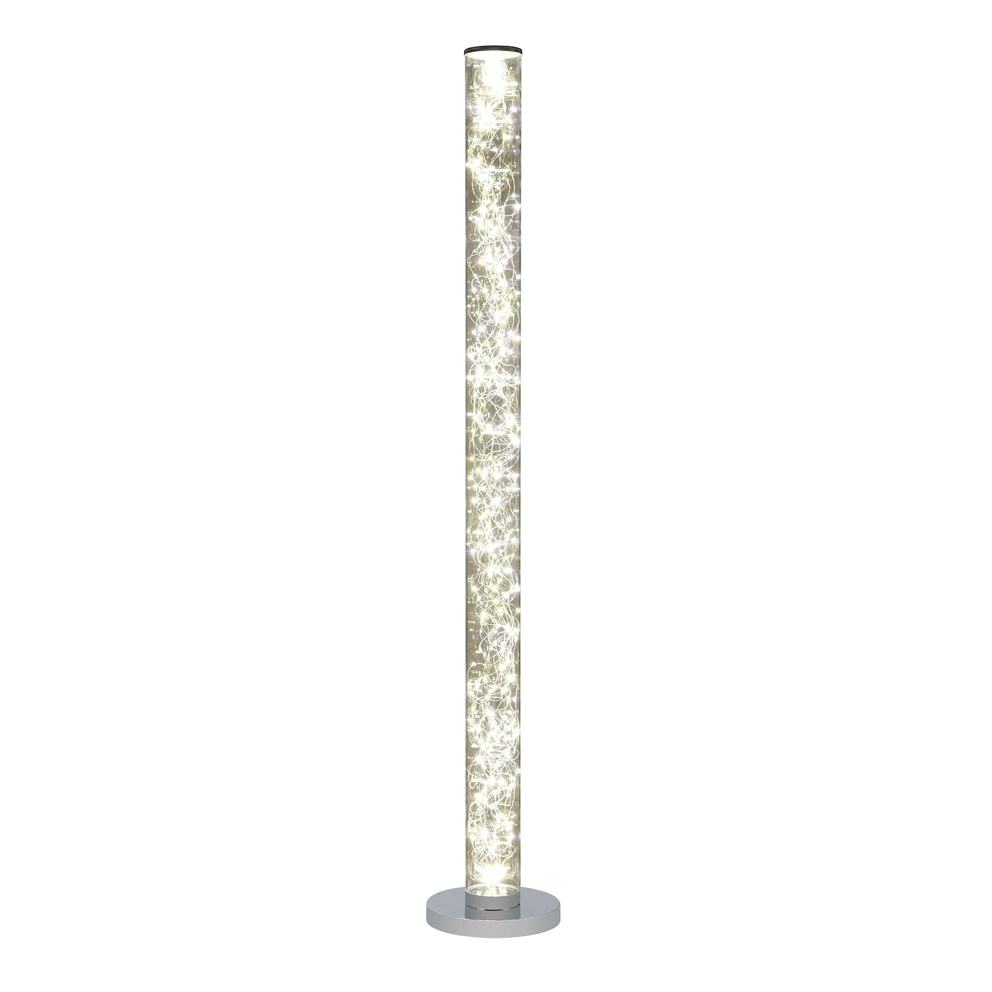 49" Steel LED Column Floor Lamp With Clear Drum Shade By Homeroots - 431803 - Image 3