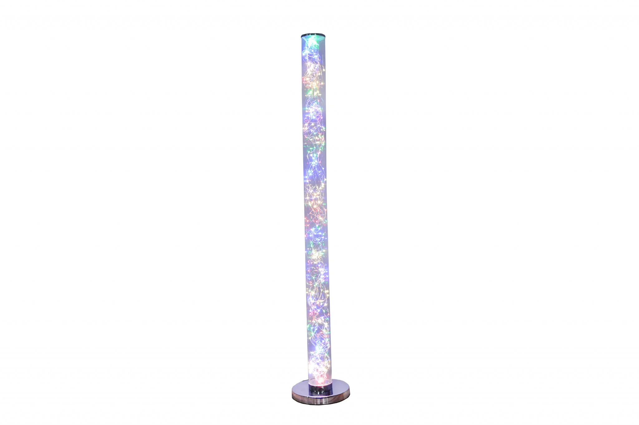 49" Steel LED Column Floor Lamp With Clear Drum Shade By Homeroots - 431842 - Image 2