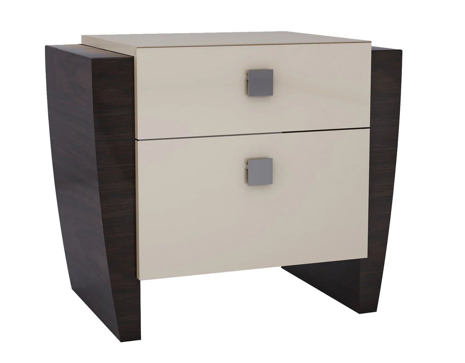 4Pc Eastern King Modern Beige High Gloss Bedroom Set By Homeroots - Image 3
