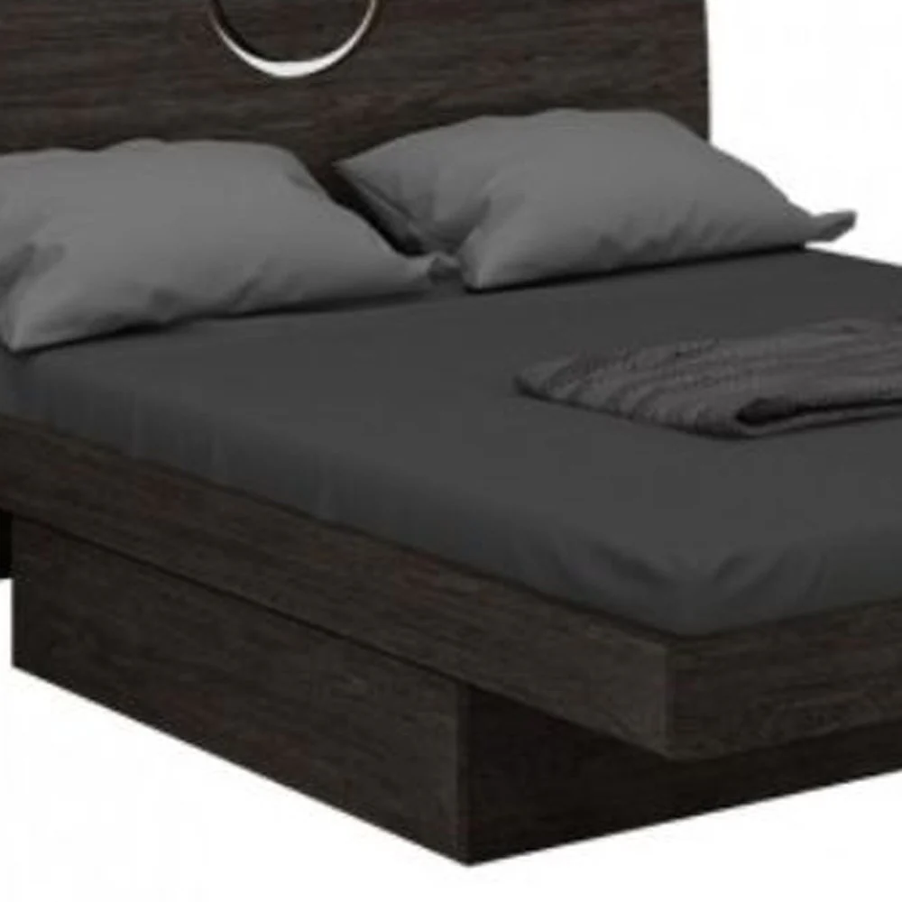 4Pc Eastern King Modern Gray High Gloss Bedroom Set By Homeroots - Image 2
