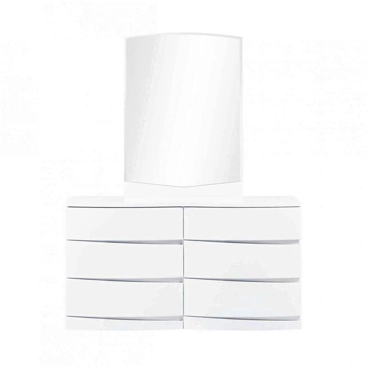 4Pc Eastern King Modern White High Gloss Bedroom Set By Homeroots - 343934 - Image 5