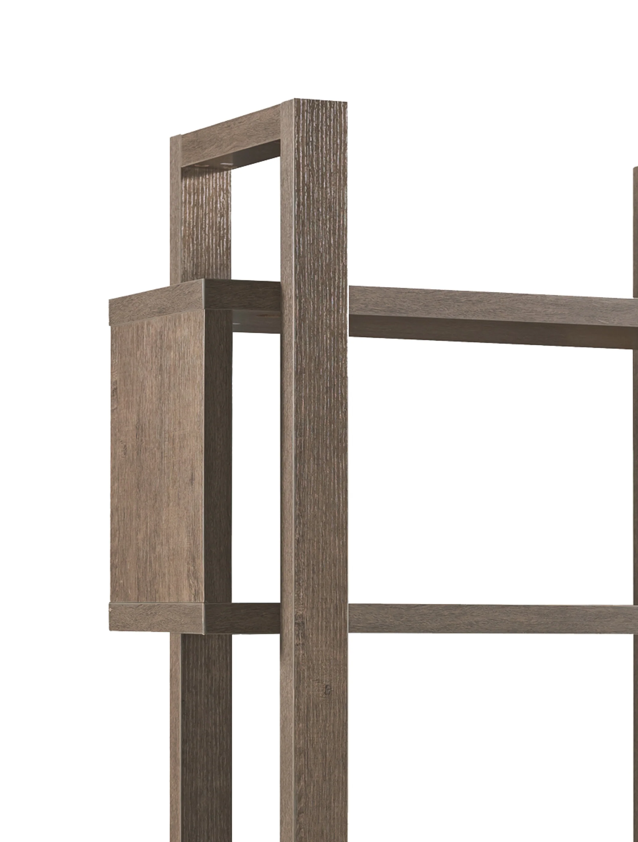 5 Shelf Open Design Wooden Bookcase With Zig Zag Design, Brown By Benzara - Image 2