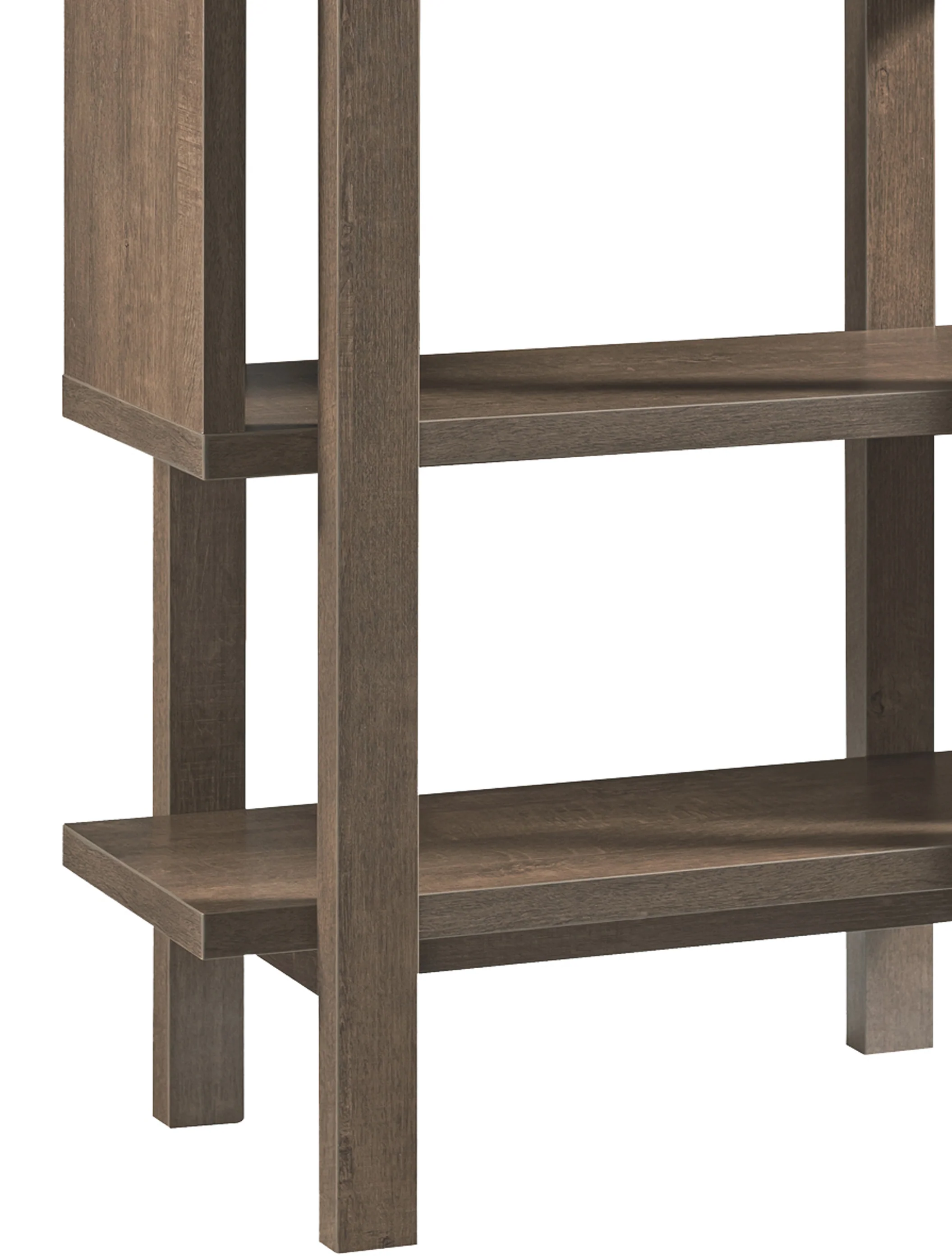 5 Shelf Open Design Wooden Bookcase With Zig Zag Design, Brown By Benzara - Image 4