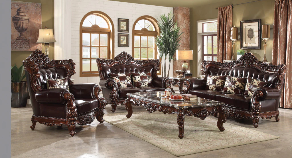 50" Espresso Faux Leather Tufted Wingback Chair By Homeroots - Image 7