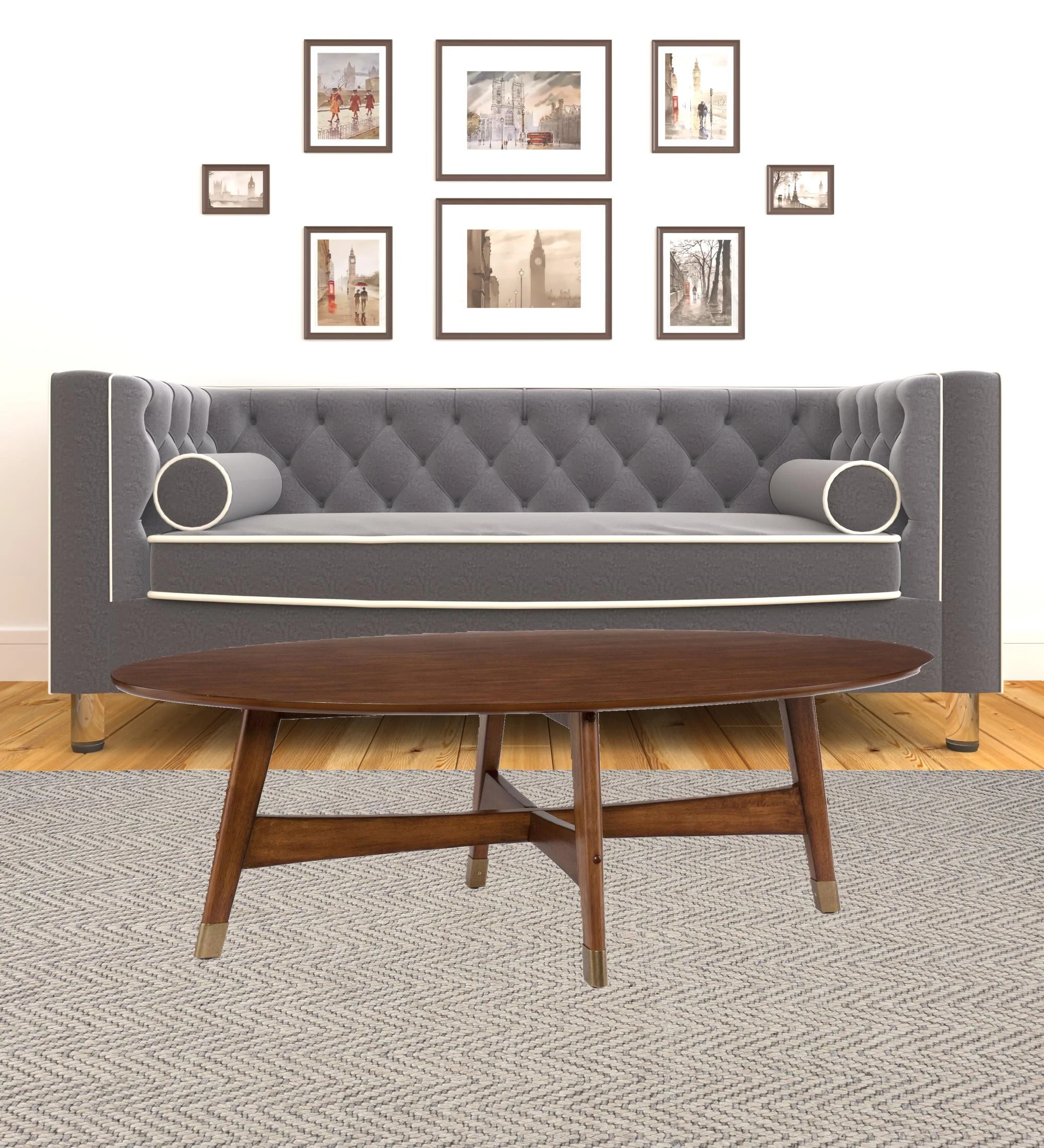 52" Brown Solid Wood And Metal Rectangular Coffee Table By Homeroots - Image 7