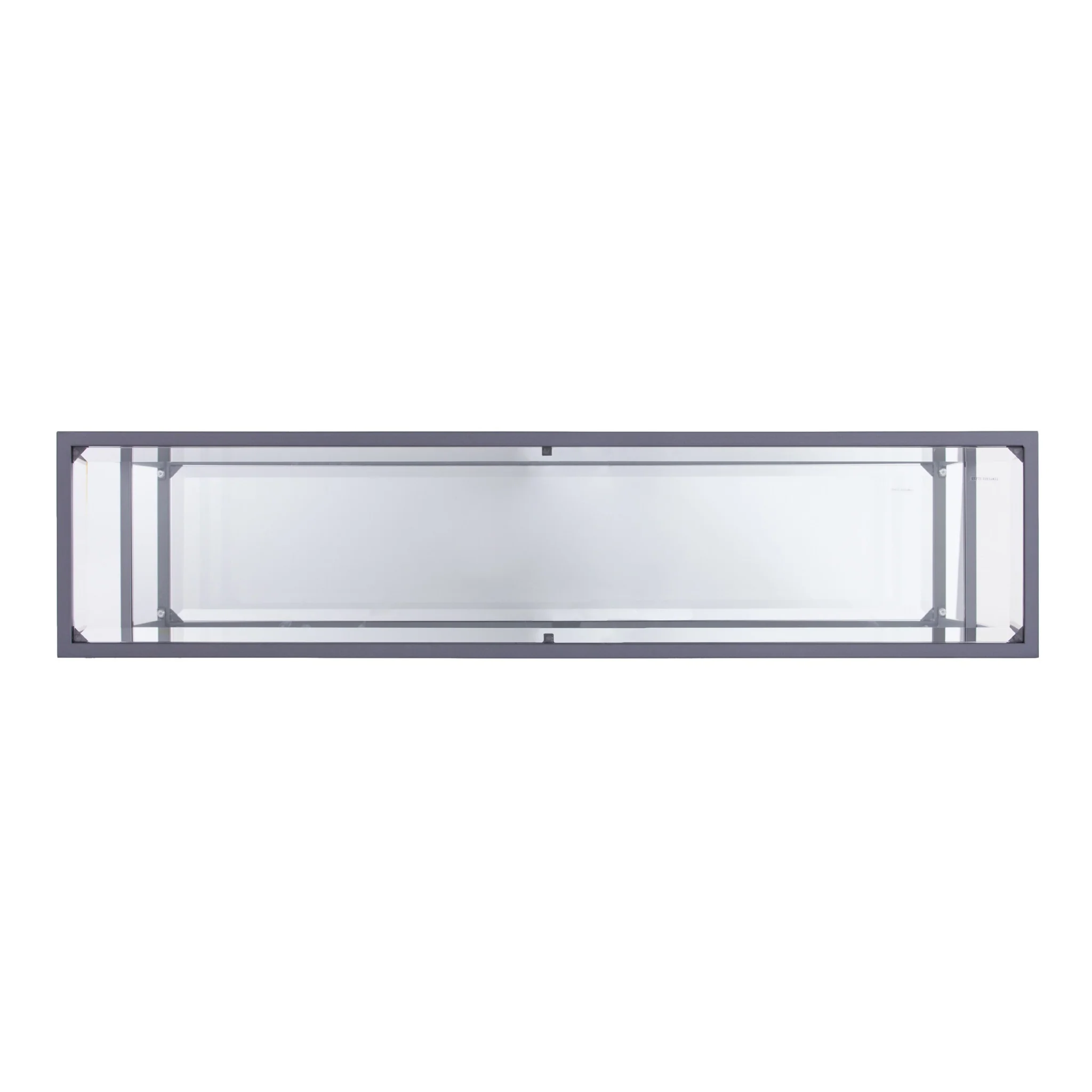 52" Clear and Silver Glass Mirrored Frame Console Table With Storage By Homeroots - Image 3