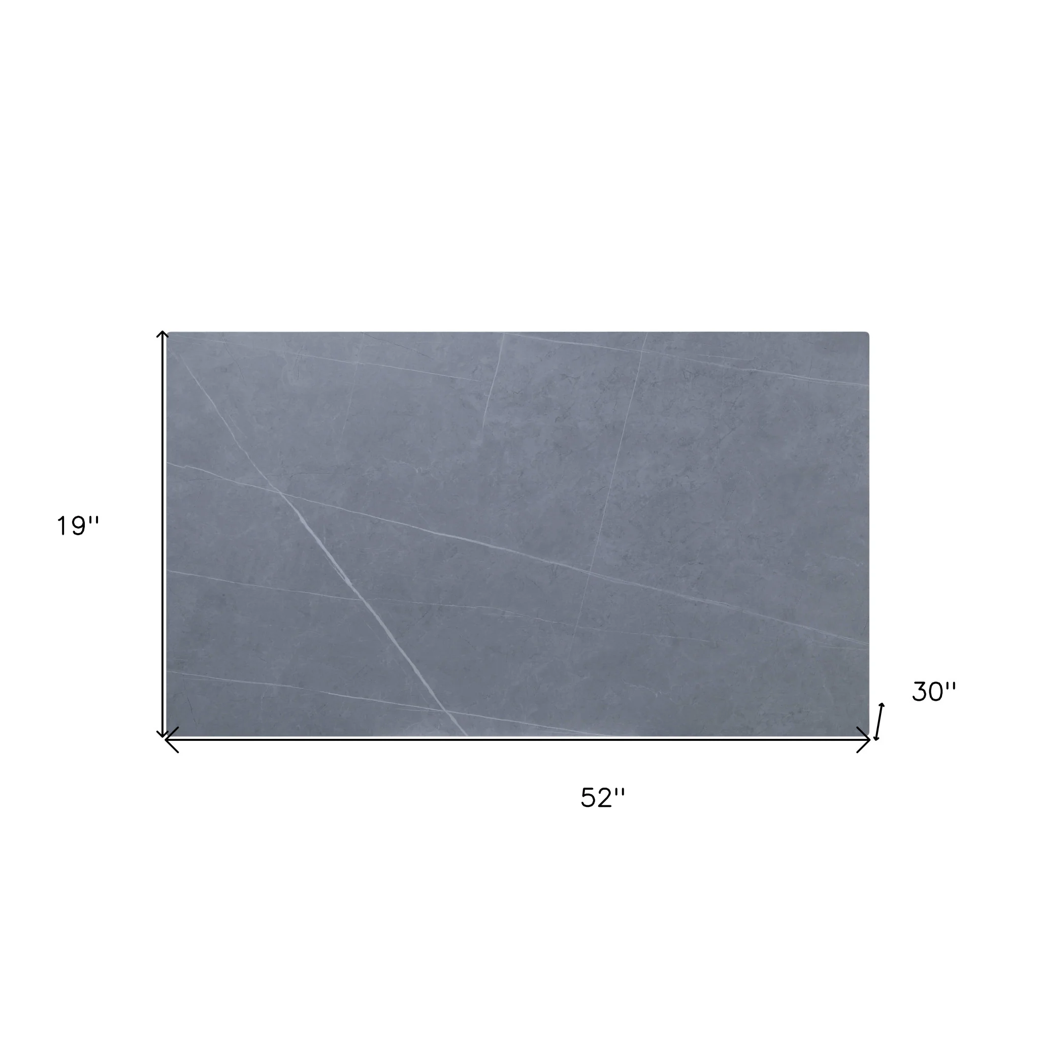 52" Sintered Stone And Dark Brown Sintered Stone Rectangular Coffee Table With Drawer By Homeroots - Image 4