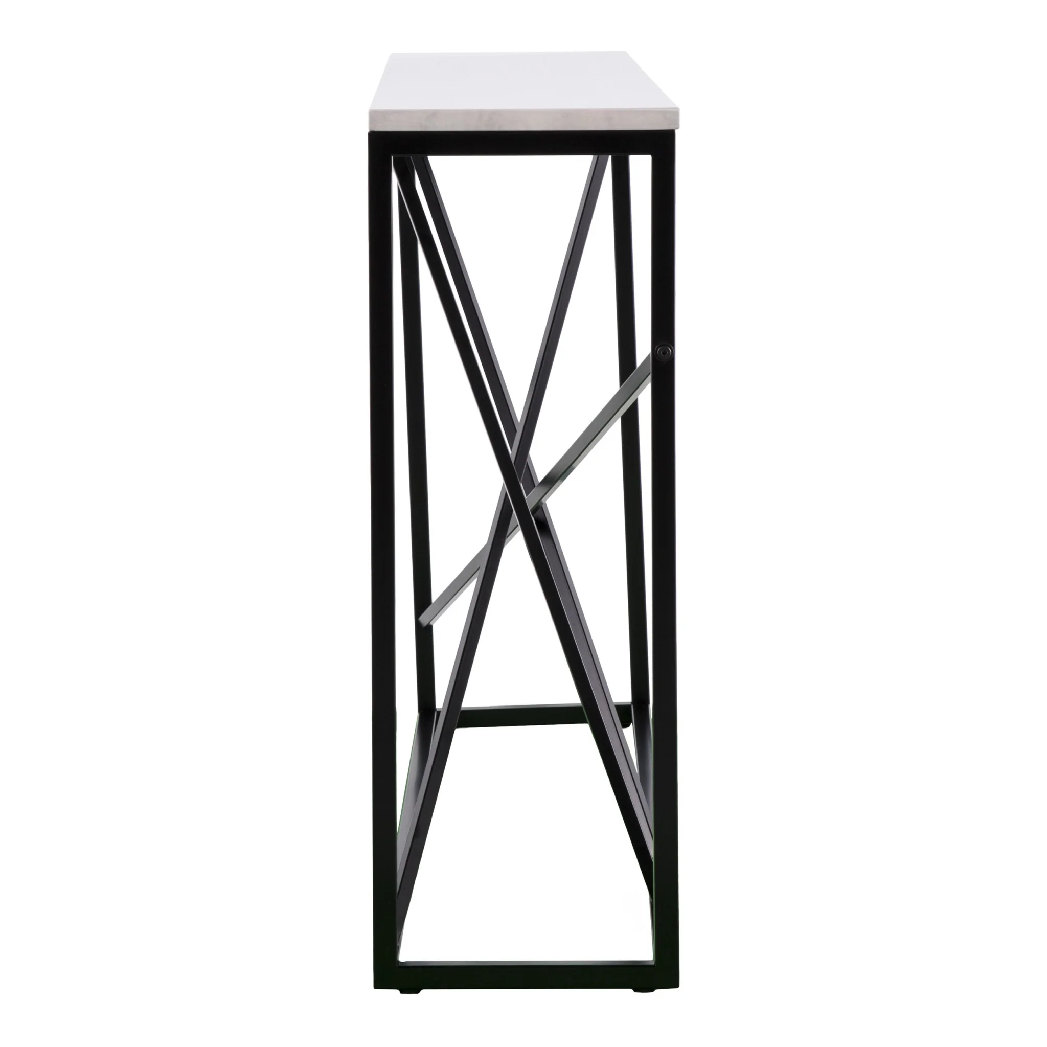52" White and Black Faux Marble Frame Console Table By Homeroots - Image 4