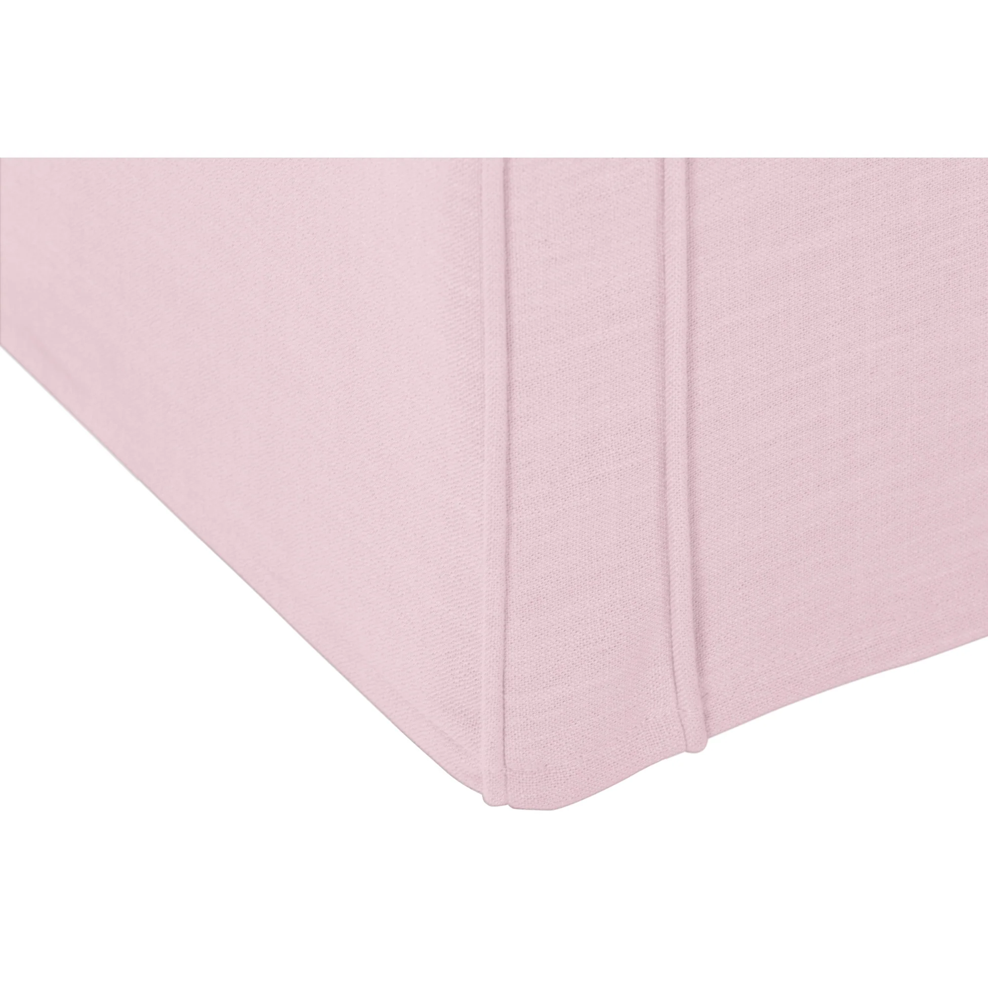 53" Light Pink And Black Upholstered Linen Bench By Homeroots - Image 4