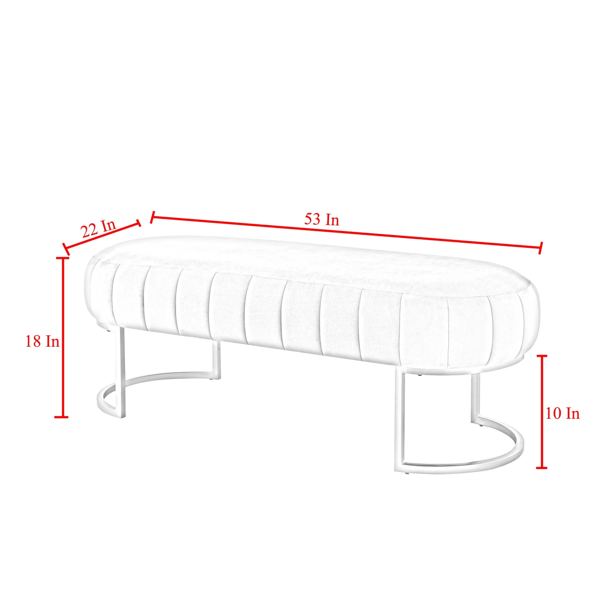 53" Navy Blue And Gold Upholstered Velvet Bench By Homeroots - Image 8