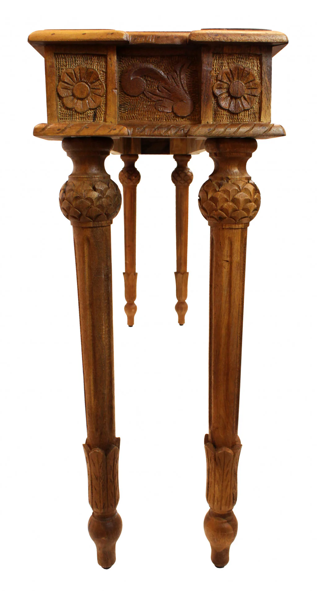 54" Brown Solid Wood Distressed Console Table By Homeroots - Image 3