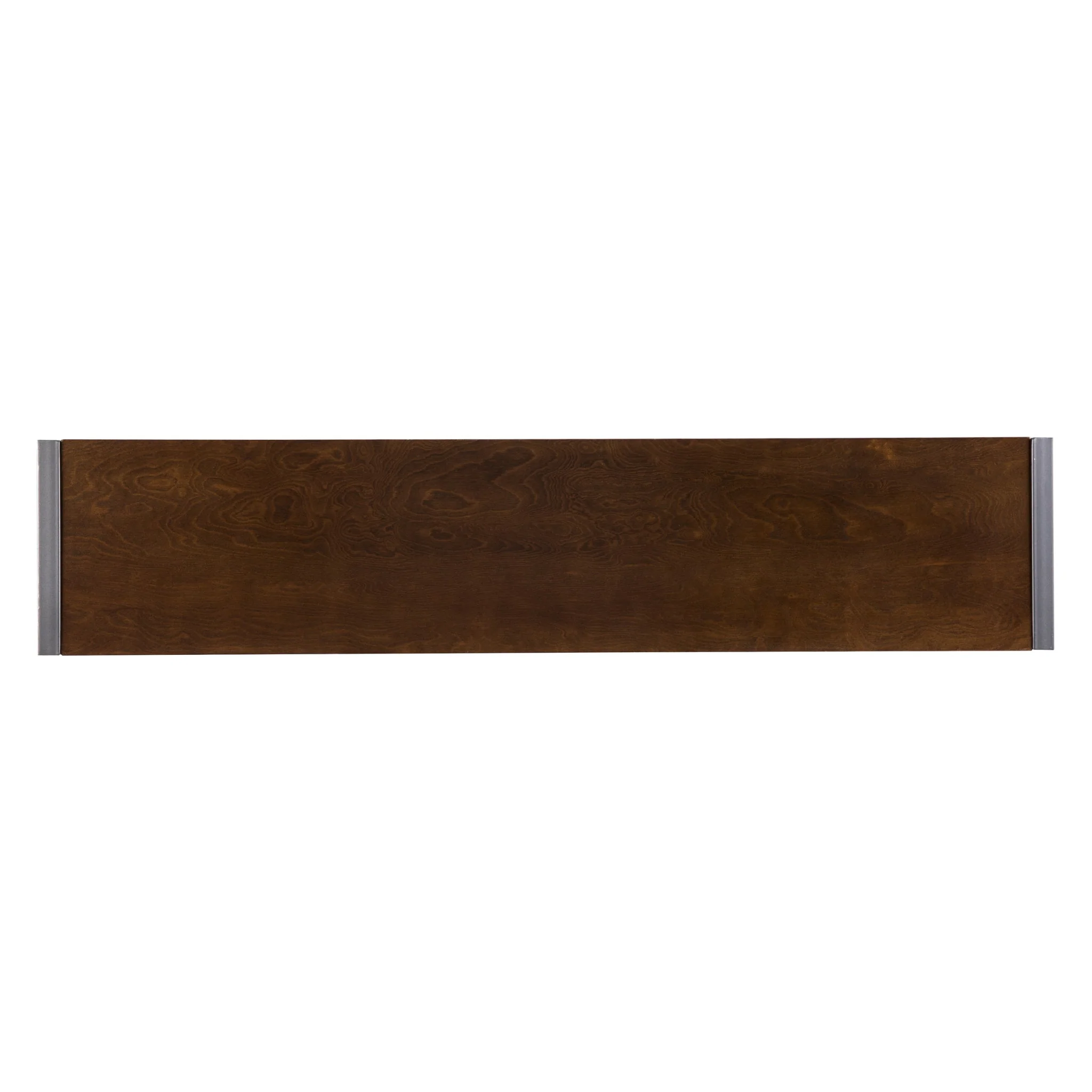 54" Dark Brown and Gunmetal Sled Console Table By Homeroots - Image 6