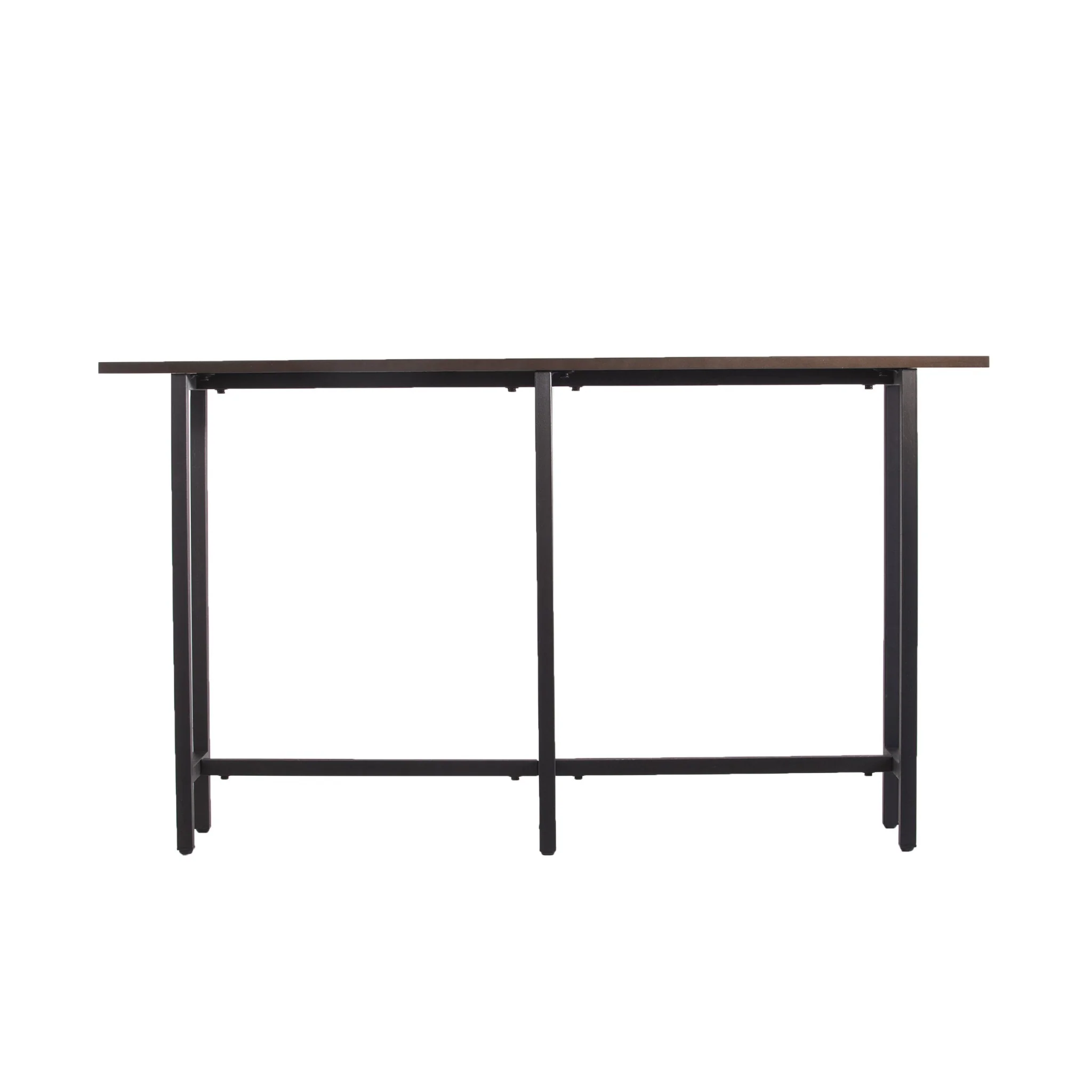 54" Espresso and Black Frame Console Table By Homeroots - Image 2