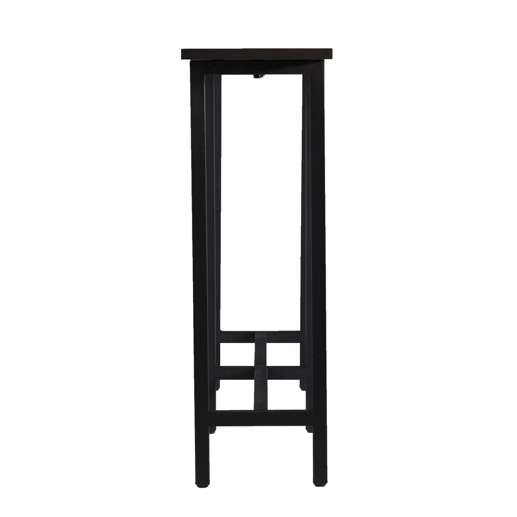 54" Espresso and Black Frame Console Table By Homeroots - Image 3