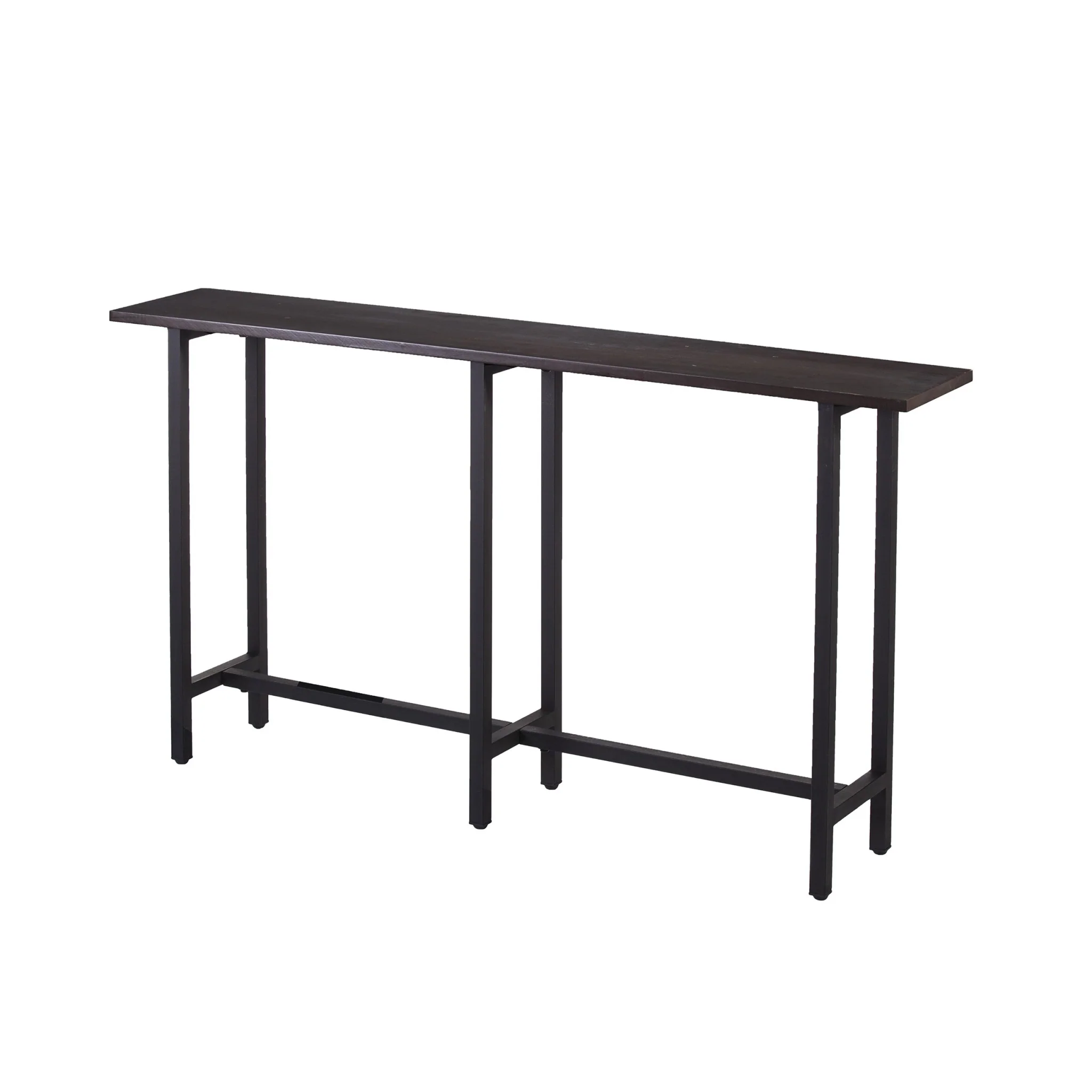 54" Espresso and Black Frame Console Table By Homeroots - Image 4