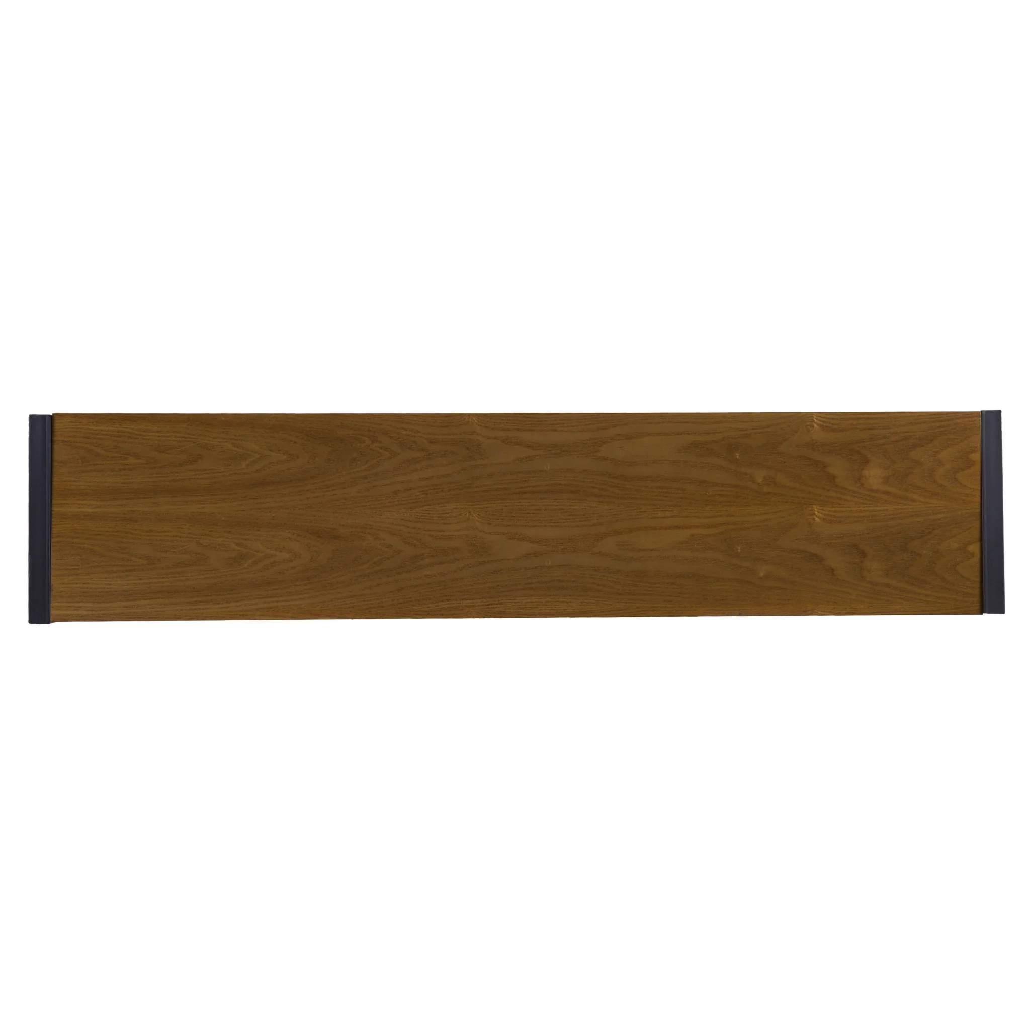 54" Gray Brown and Black Distressed Sled Console Table By Homeroots - Image 5