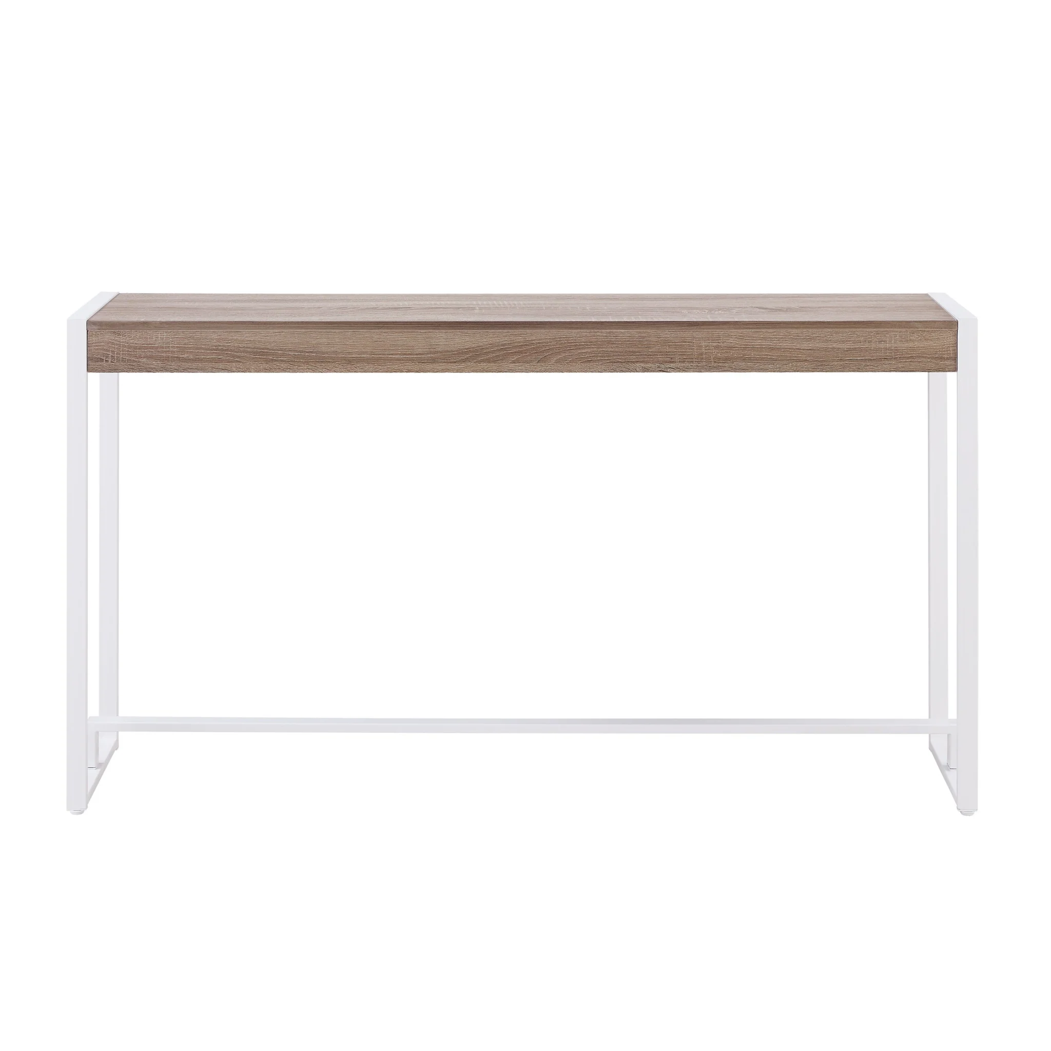 54" Gray Brown and White Sled Console Table By Homeroots - Image 2