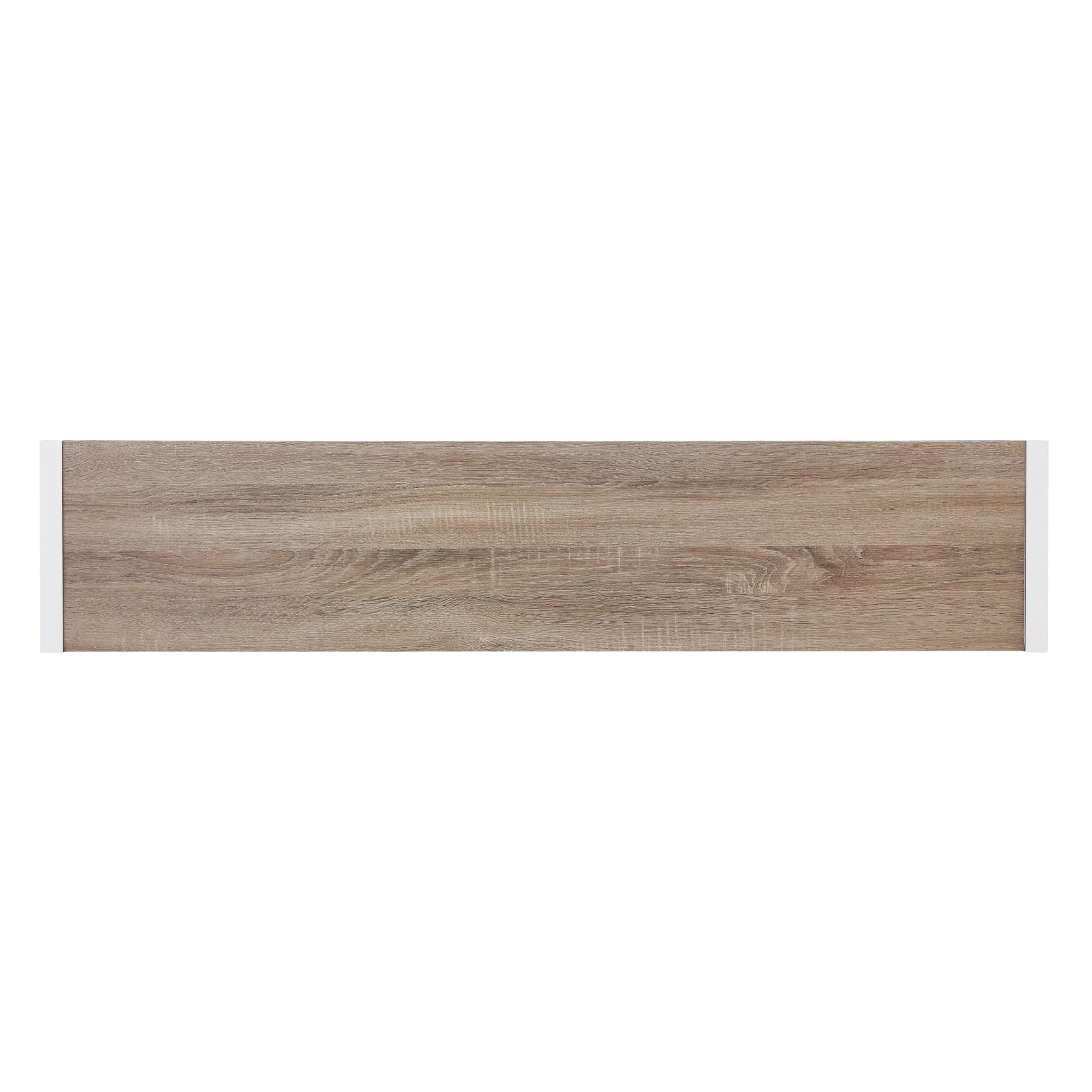 54" Gray Brown and White Sled Console Table By Homeroots - Image 5