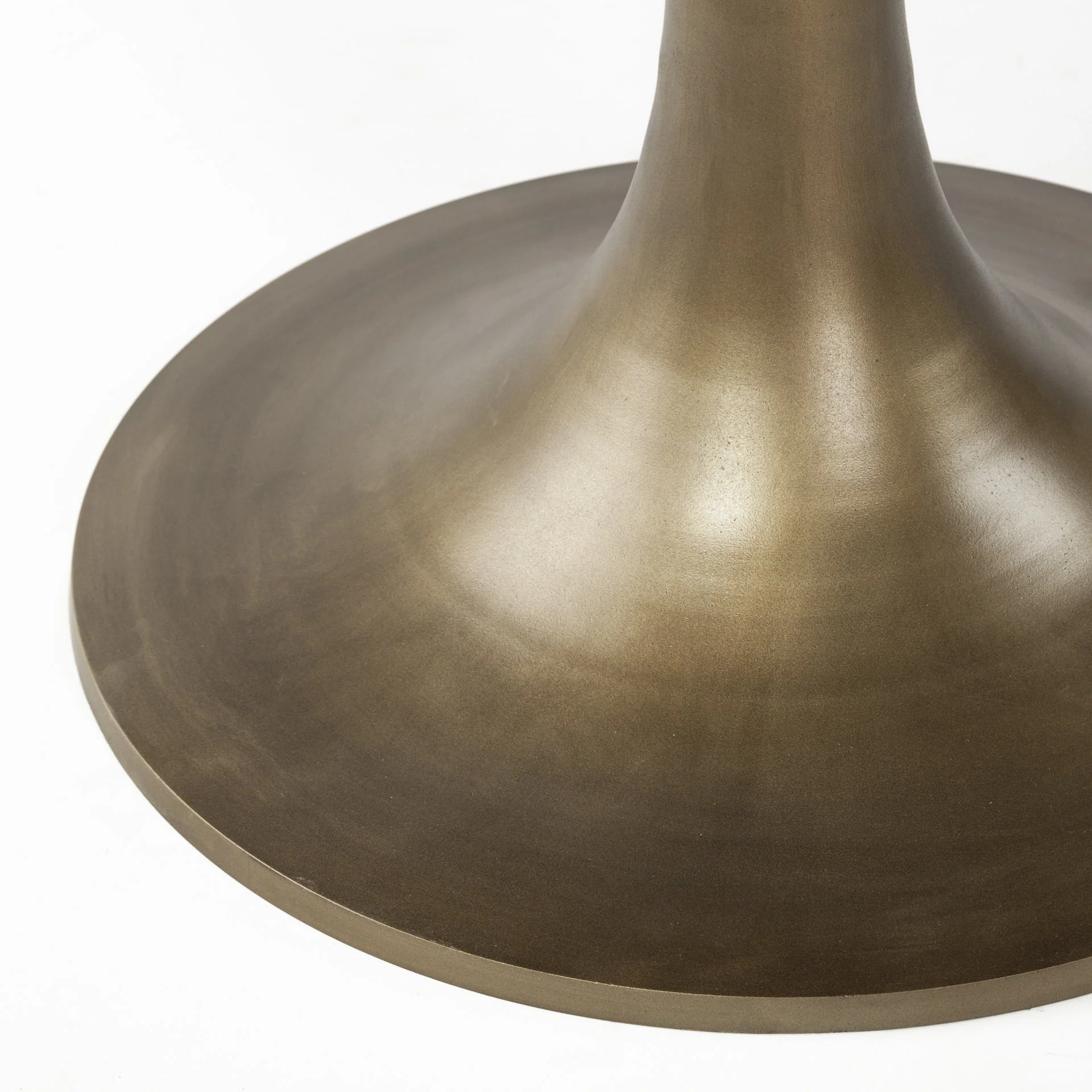 54' Round Brown Solid Wood Top With Gold Metal Base Dining Table By Homeroots - Image 7