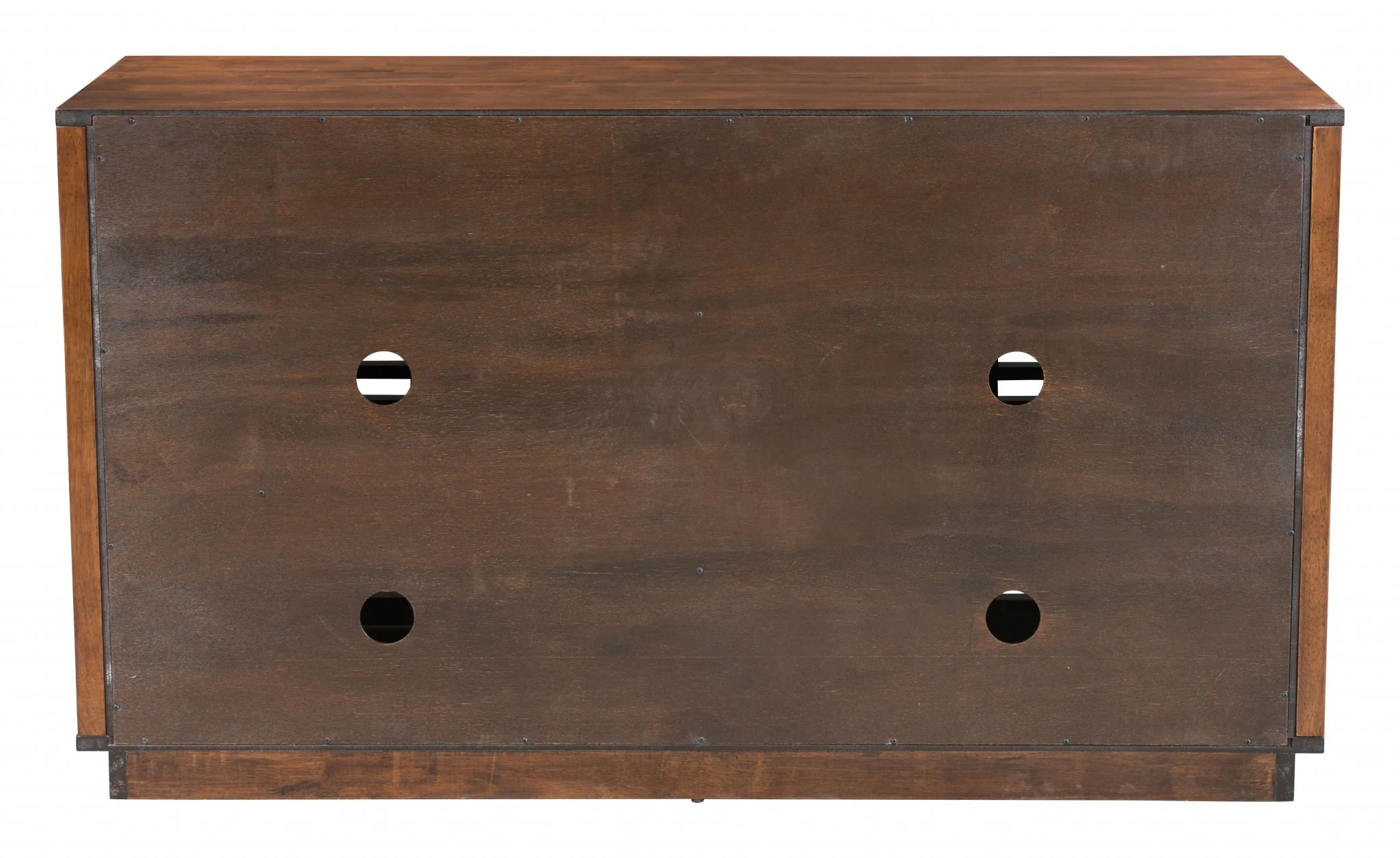 54" Walnut Modern Retro Grooves TV Media Center By Homeroots - Image 4