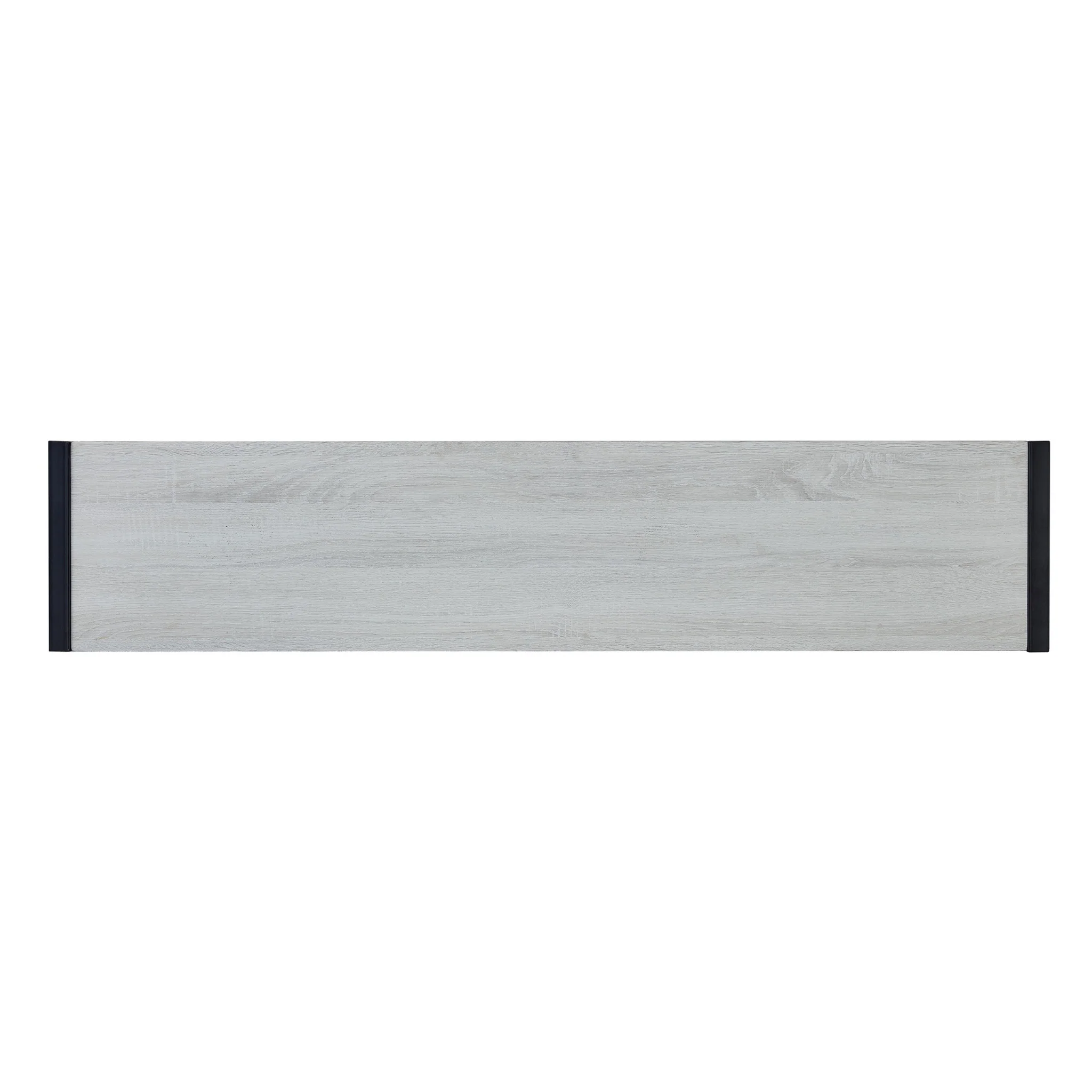 54" White and Black Distressed Sled Console Table By Homeroots - Image 5