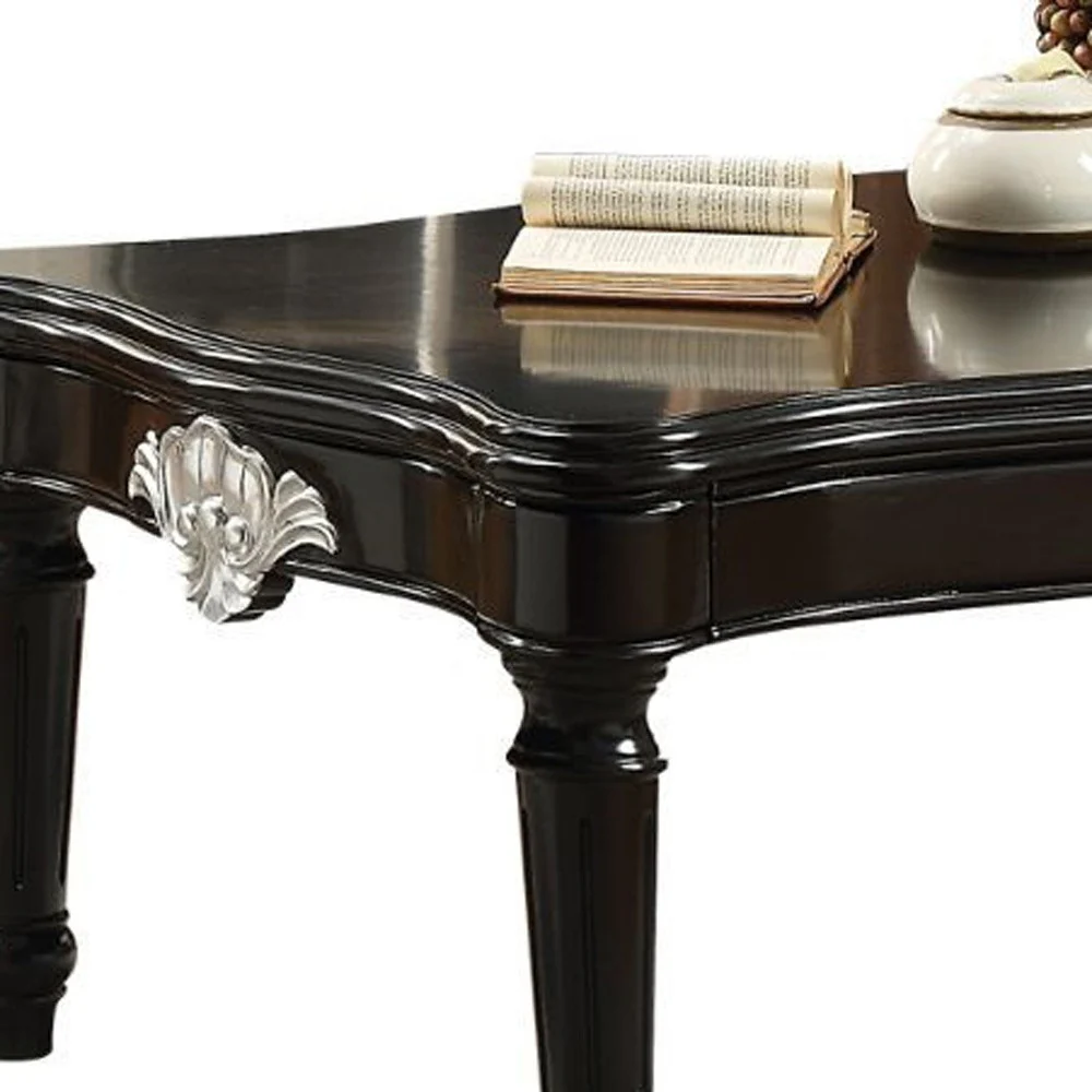 55" Black Rectangular Coffee Table By Homeroots - Image 5