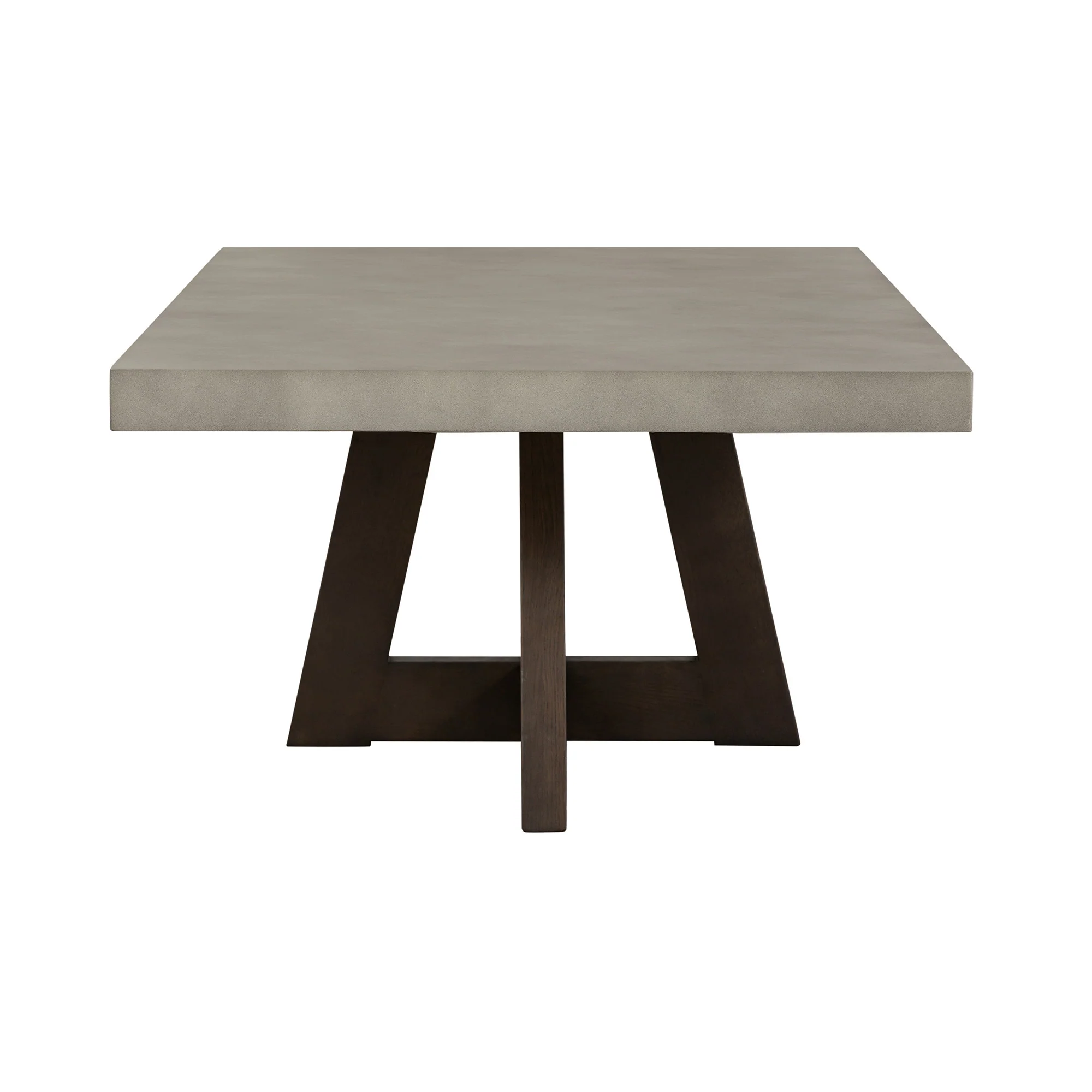 55" Dark Grey And Brown Concrete Rectangular Coffee Table By Homeroots - Image 3