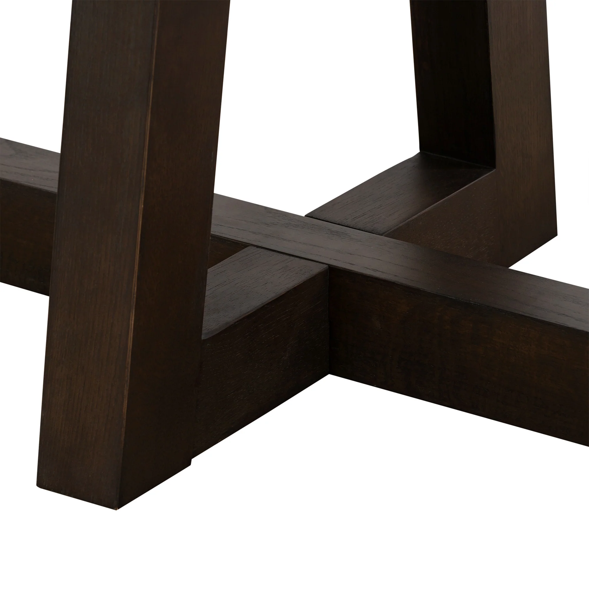 55" Dark Grey And Brown Concrete Rectangular Coffee Table By Homeroots - Image 7