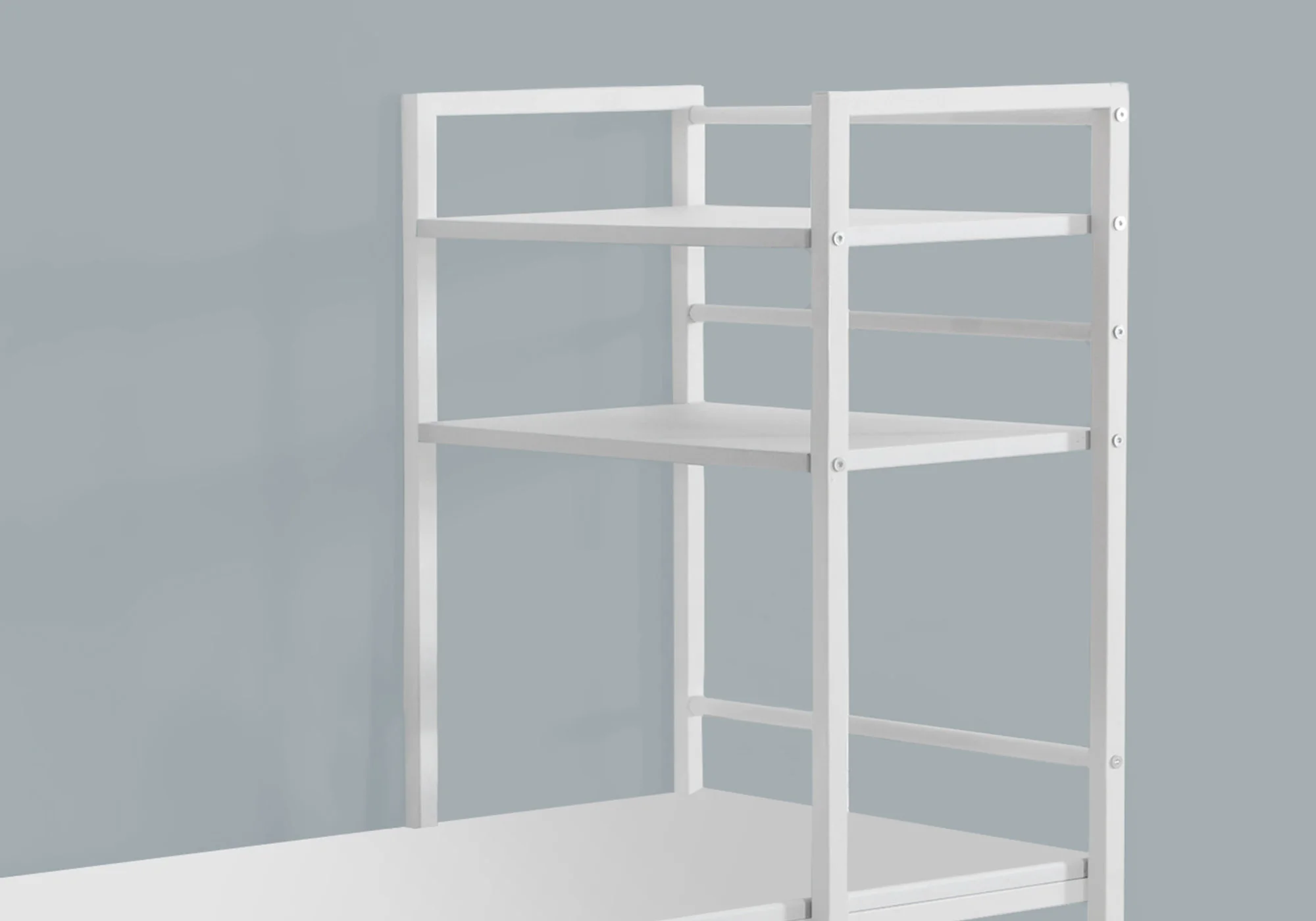 55" MDF and White Metal Computer Desk By Homeroots - Image 3