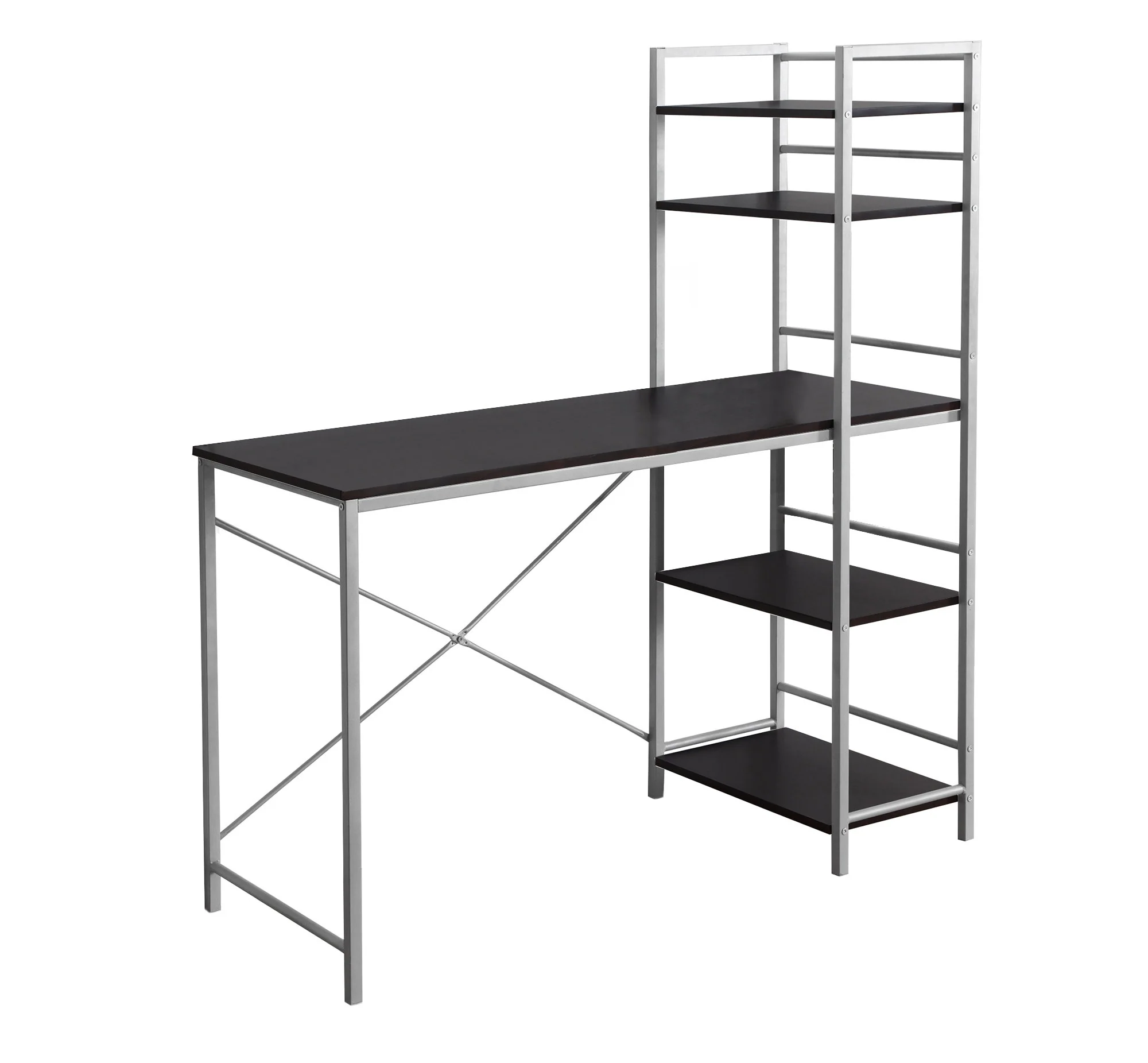 55" MDF and White Metal Computer Desk By Homeroots - Image 6