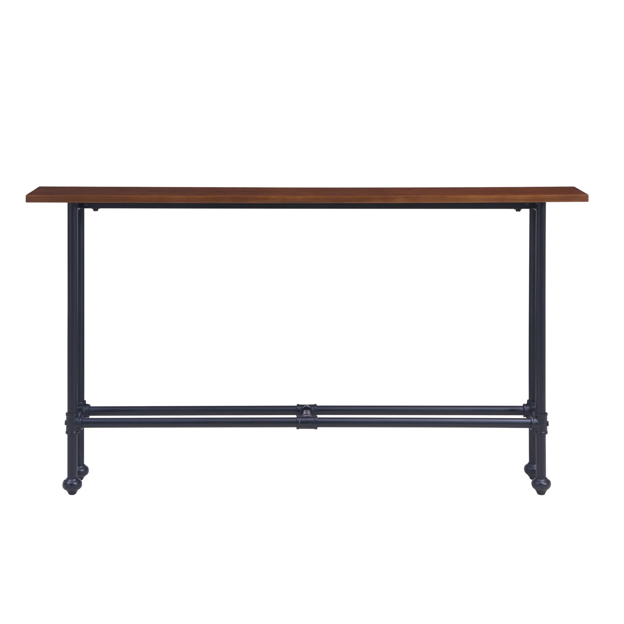 56" Espresso and Black Console Table By Homeroots - Image 3