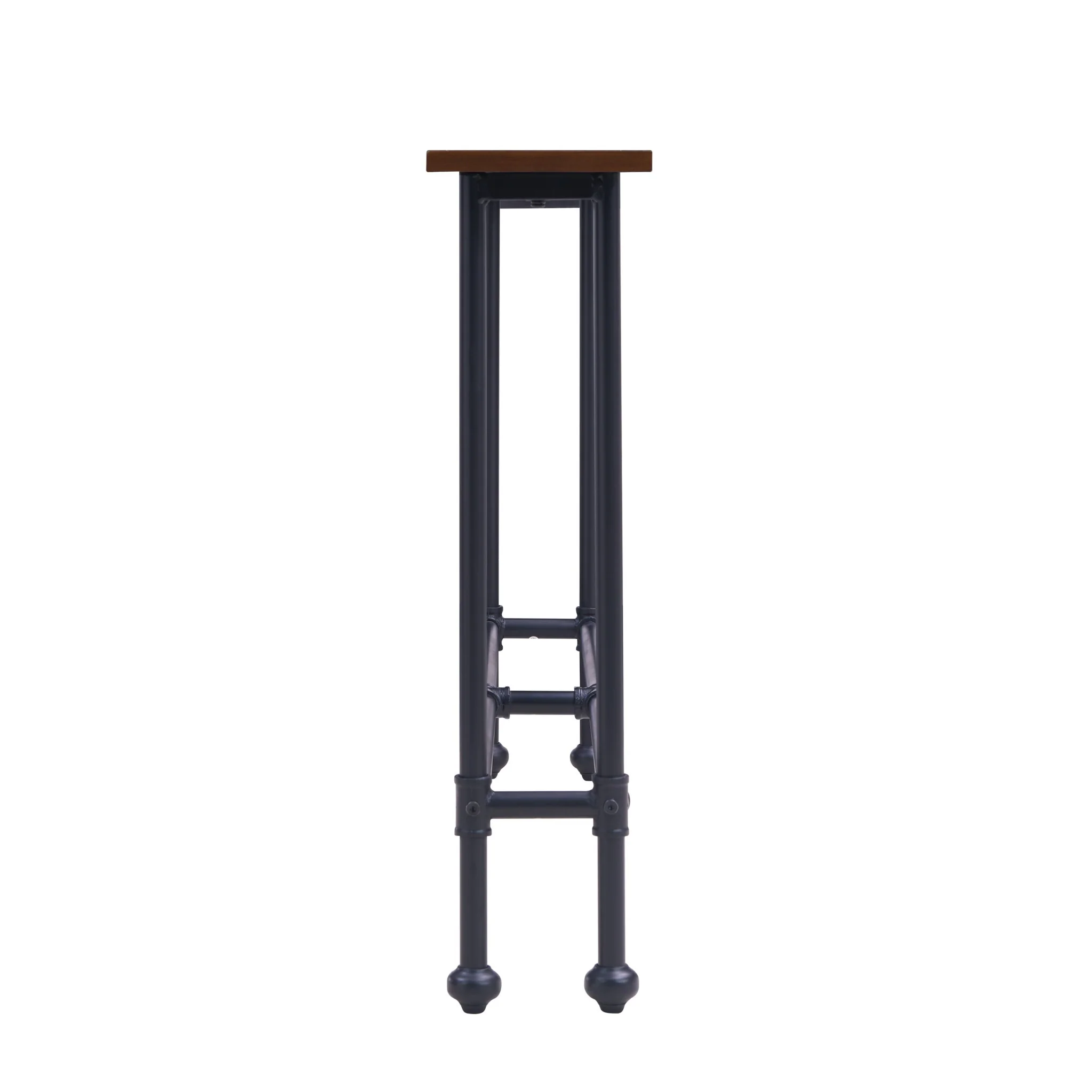 56" Espresso and Black Console Table By Homeroots - Image 4