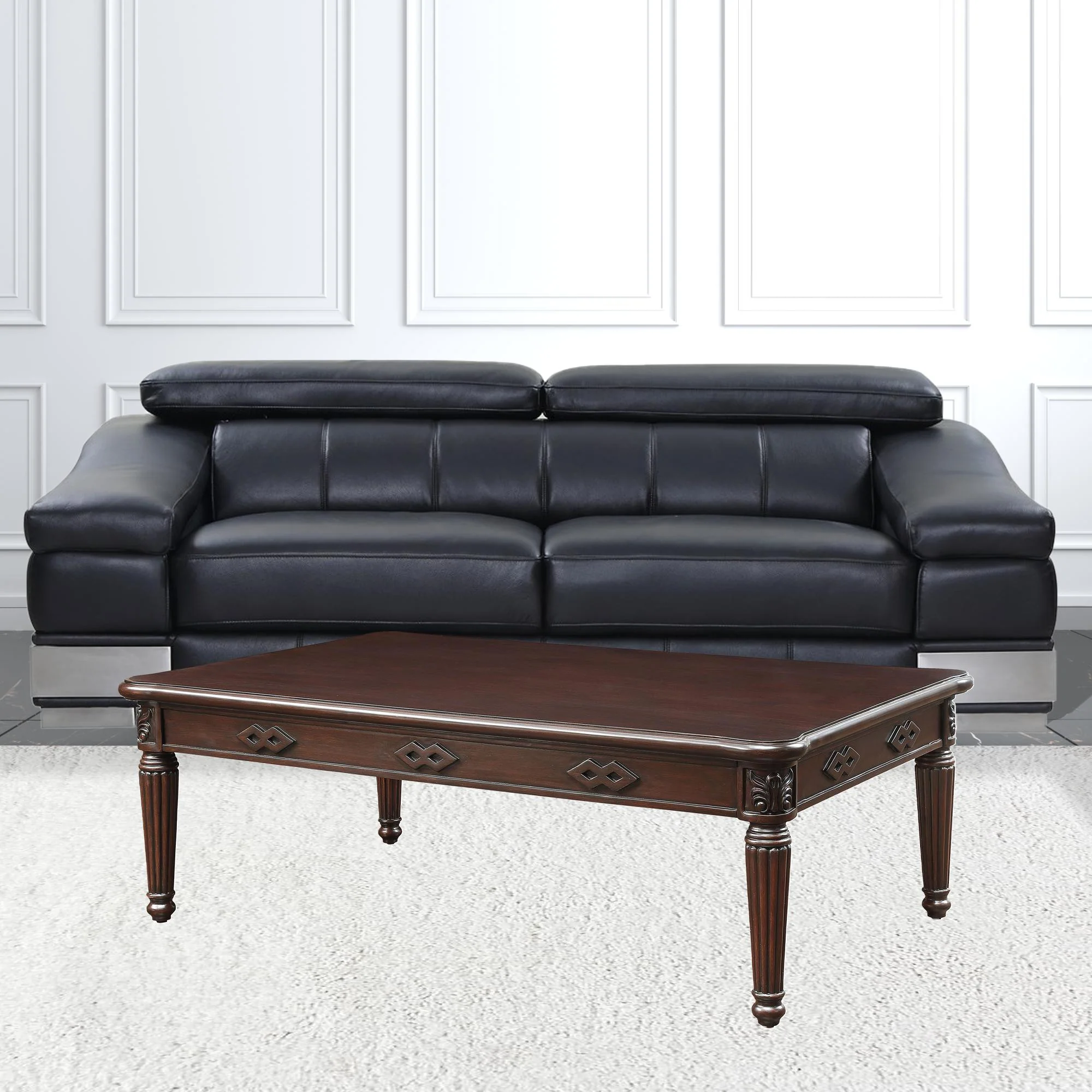 59" Espresso Solid Wood Rectangular Coffee Table By Homeroots - Image 3
