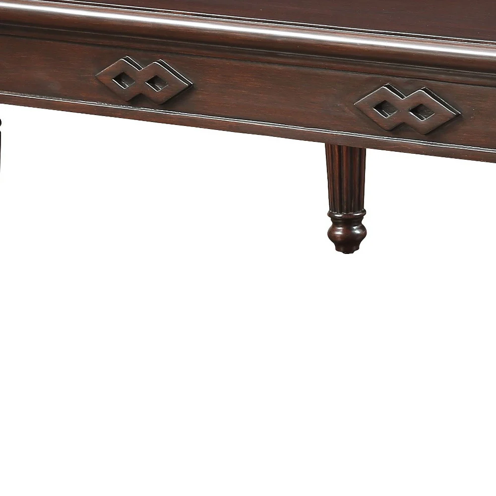 59" Espresso Solid Wood Rectangular Coffee Table By Homeroots - Image 4