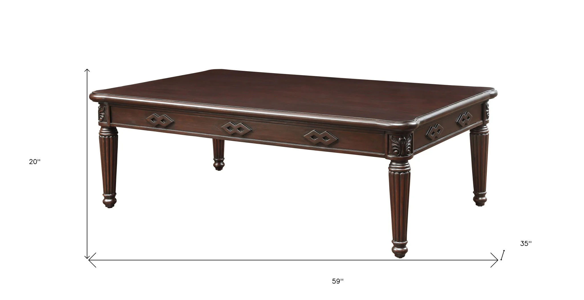 59" Espresso Solid Wood Rectangular Coffee Table By Homeroots - Image 6