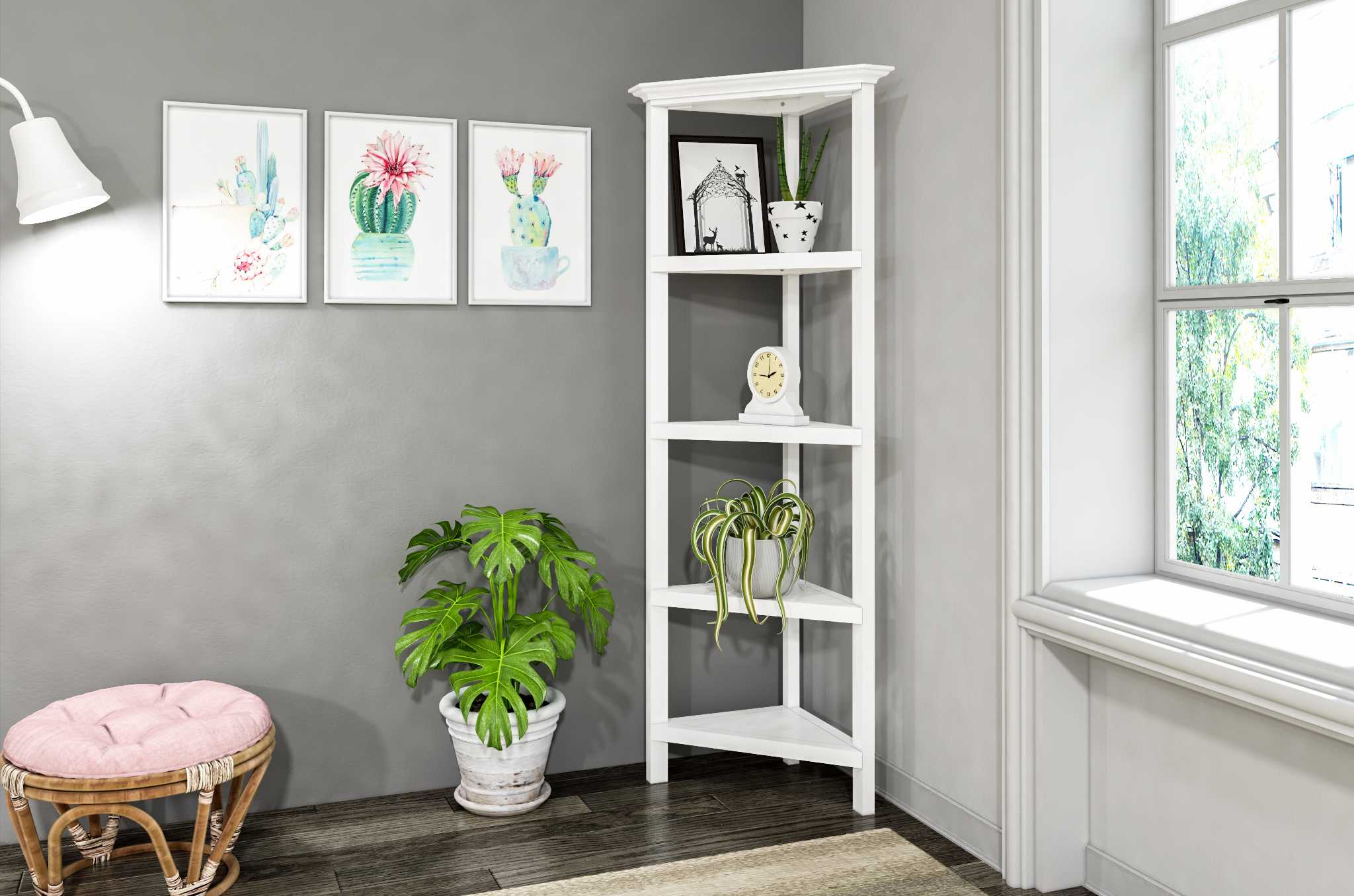 60" Bookcase with 2 Shelves in Washed Grey By Homeroots - 379943 - Image 10