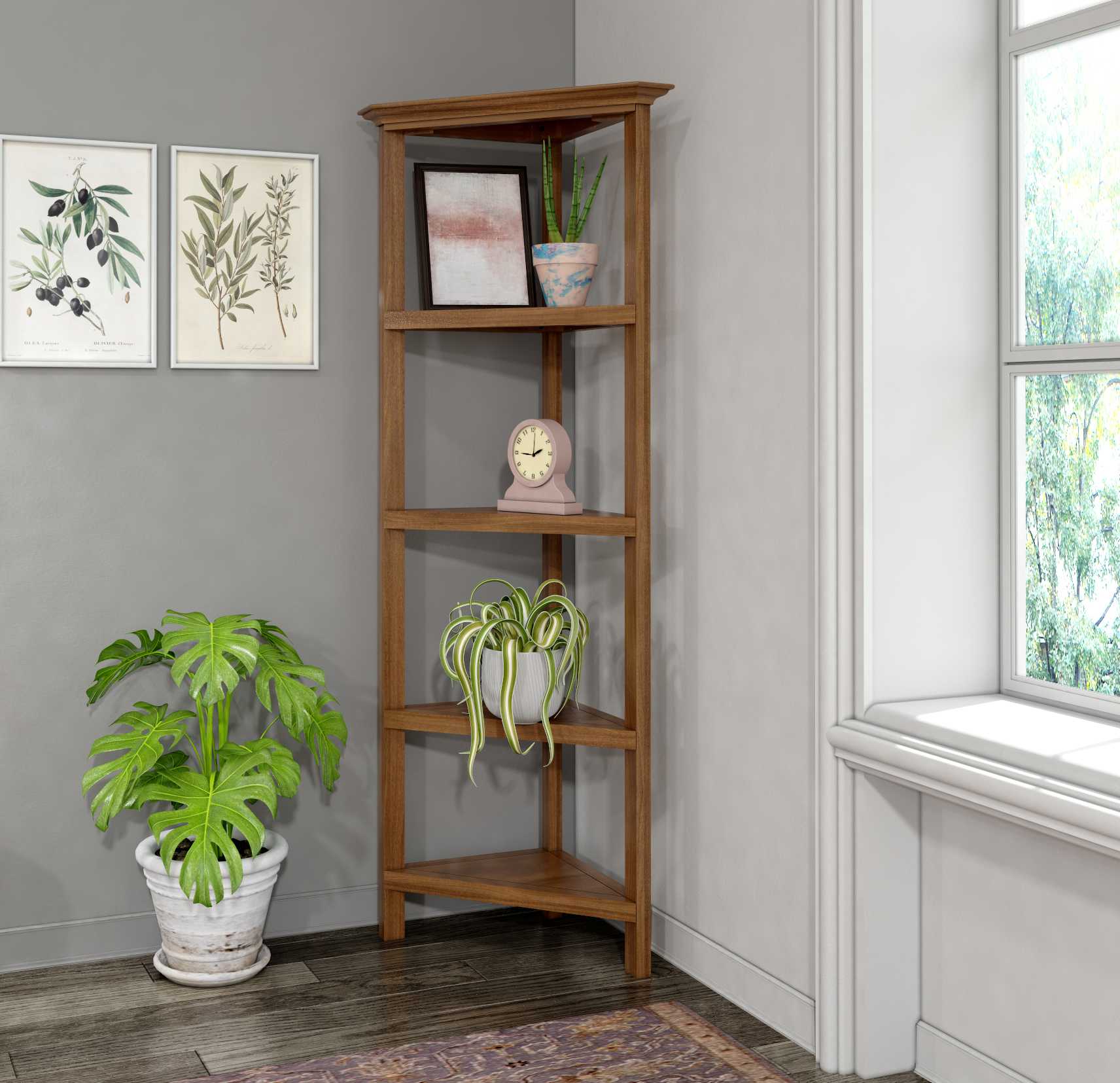 60" Bookcase with 2 Shelves in Washed Grey By Homeroots - 379943 - Image 15
