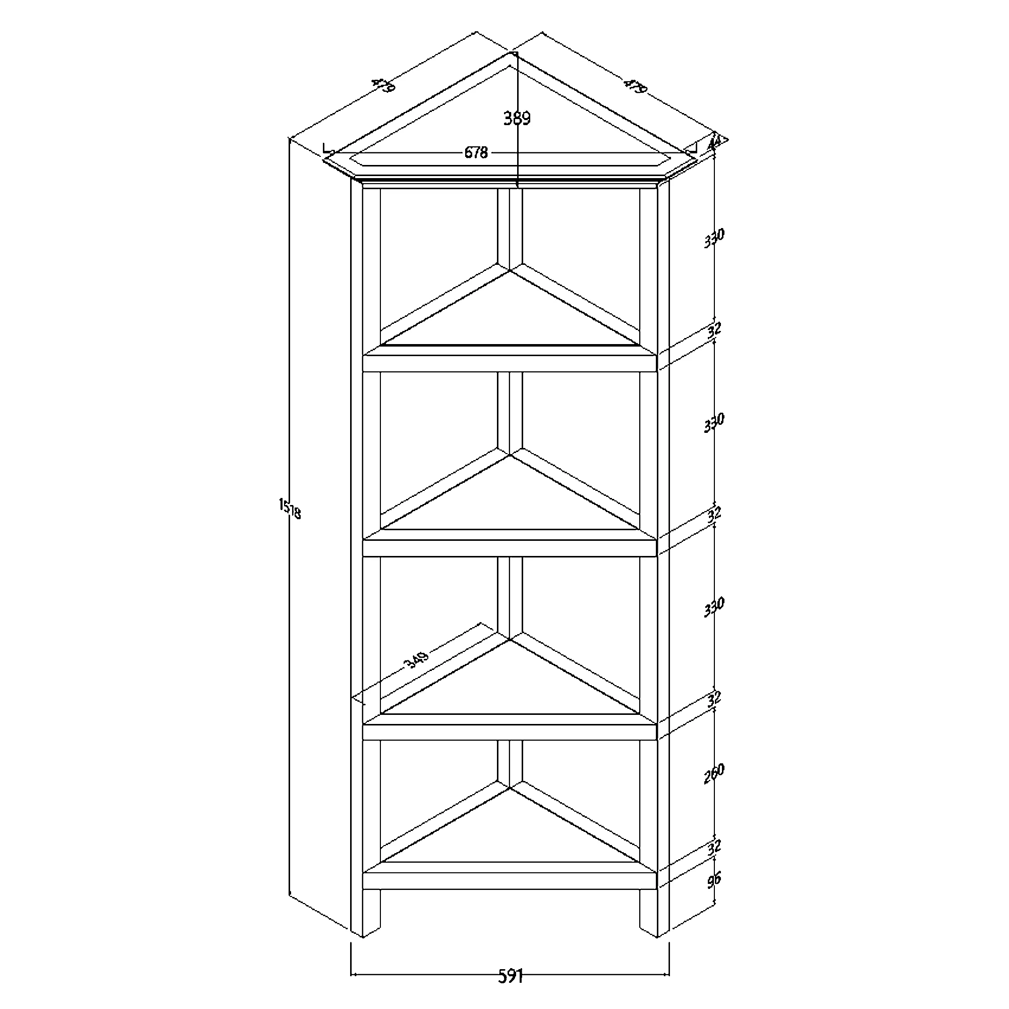 60" Bookcase with 2 Shelves in Washed Grey By Homeroots - 379943 - Image 6