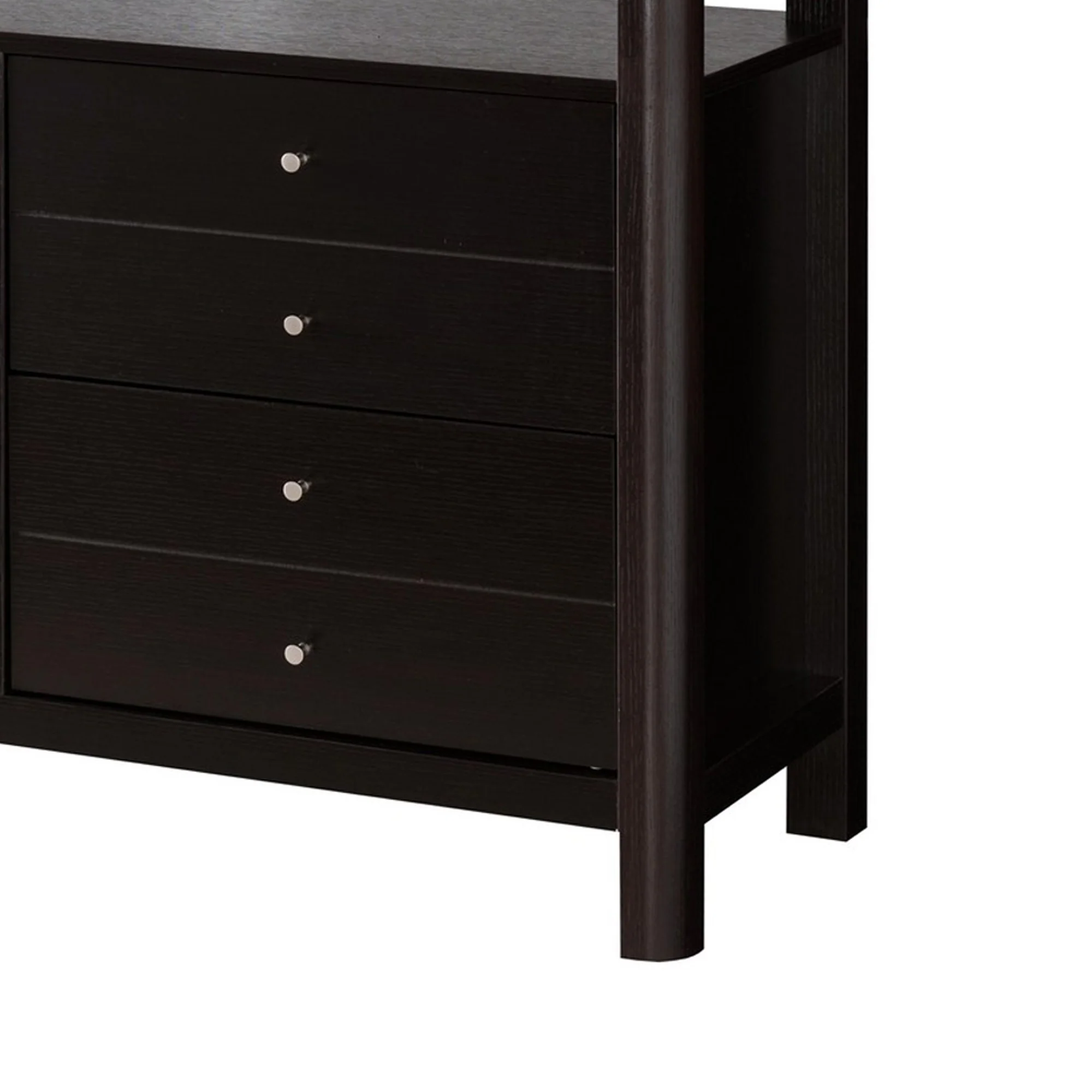 60 Inches 8 Drawer Tv Stand With Open Compartments Brown By Benzara - Image 5