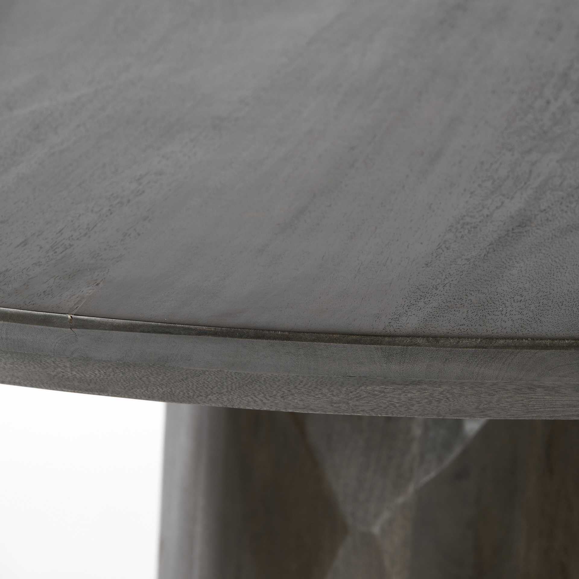 60' Round Brown Solid Wood Top And Base Dining Table By Homeroots - 380474 - Image 2