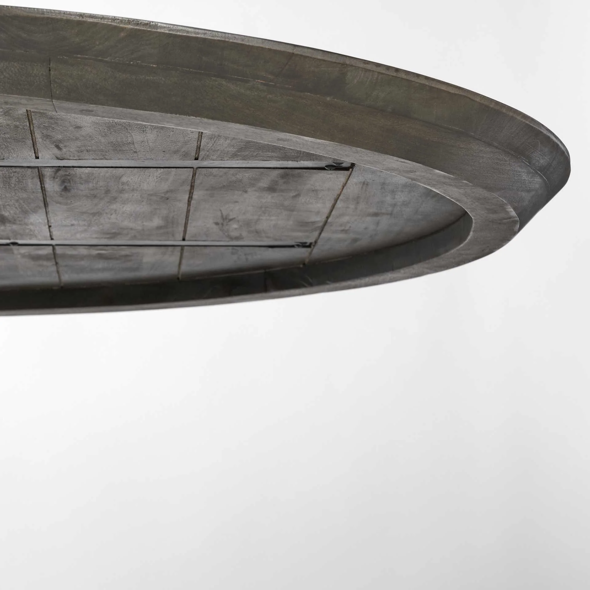 60' Round Brown Solid Wood Top And Base Dining Table By Homeroots - 380474 - Image 4