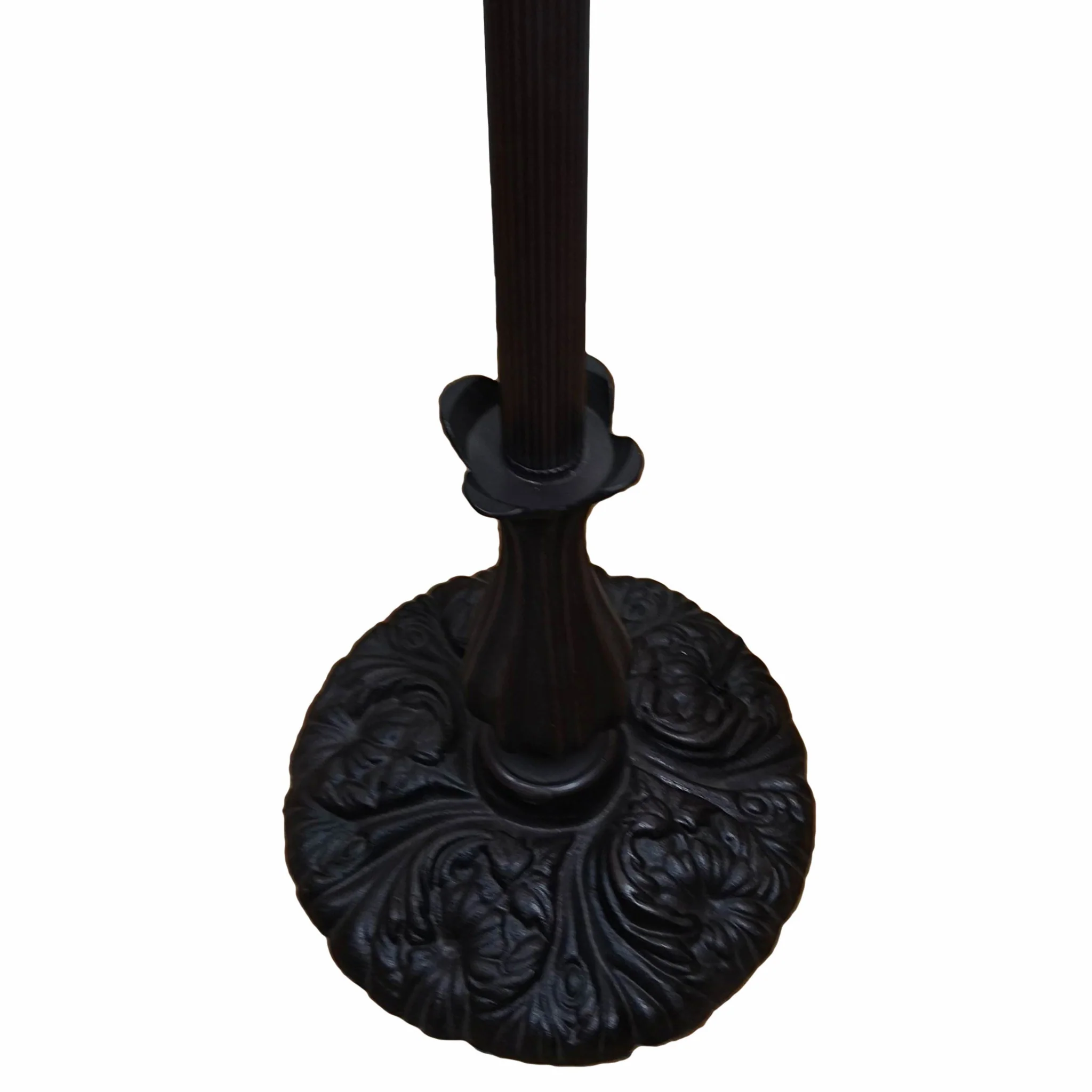 62" Brown Traditional Shaped Floor Lamp With White Stained Glass Bowl Shade By Homeroots - Image 8